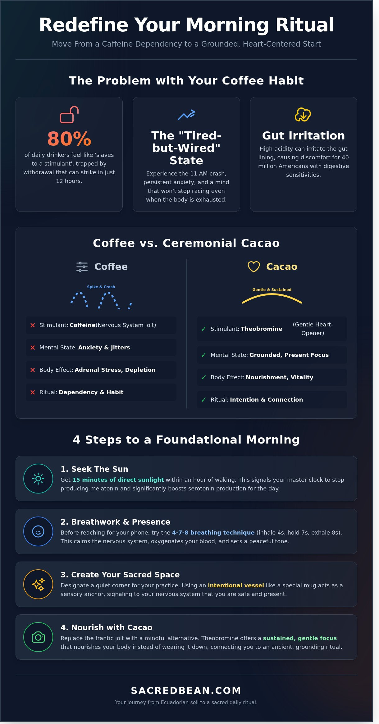 Morning ritual without coffee