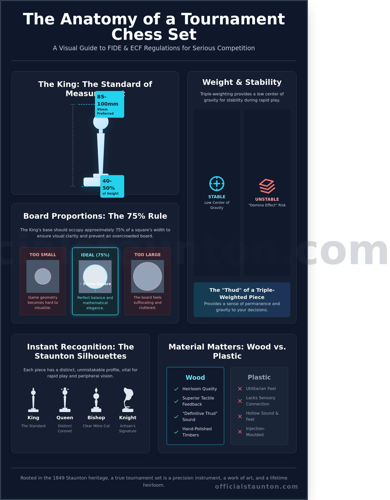 Tournament chess sets