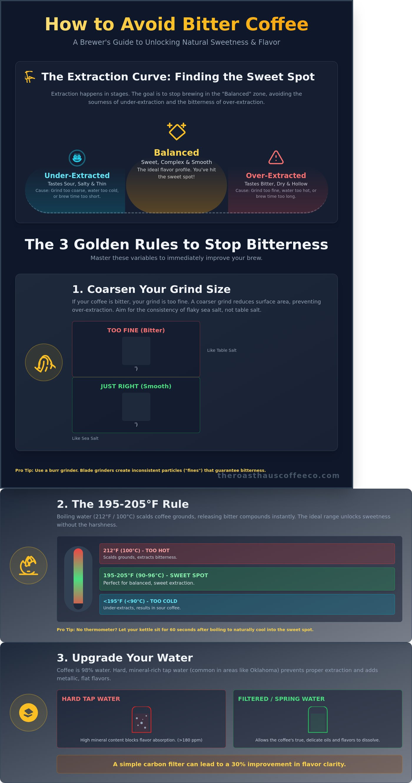 How to avoid bitter coffee