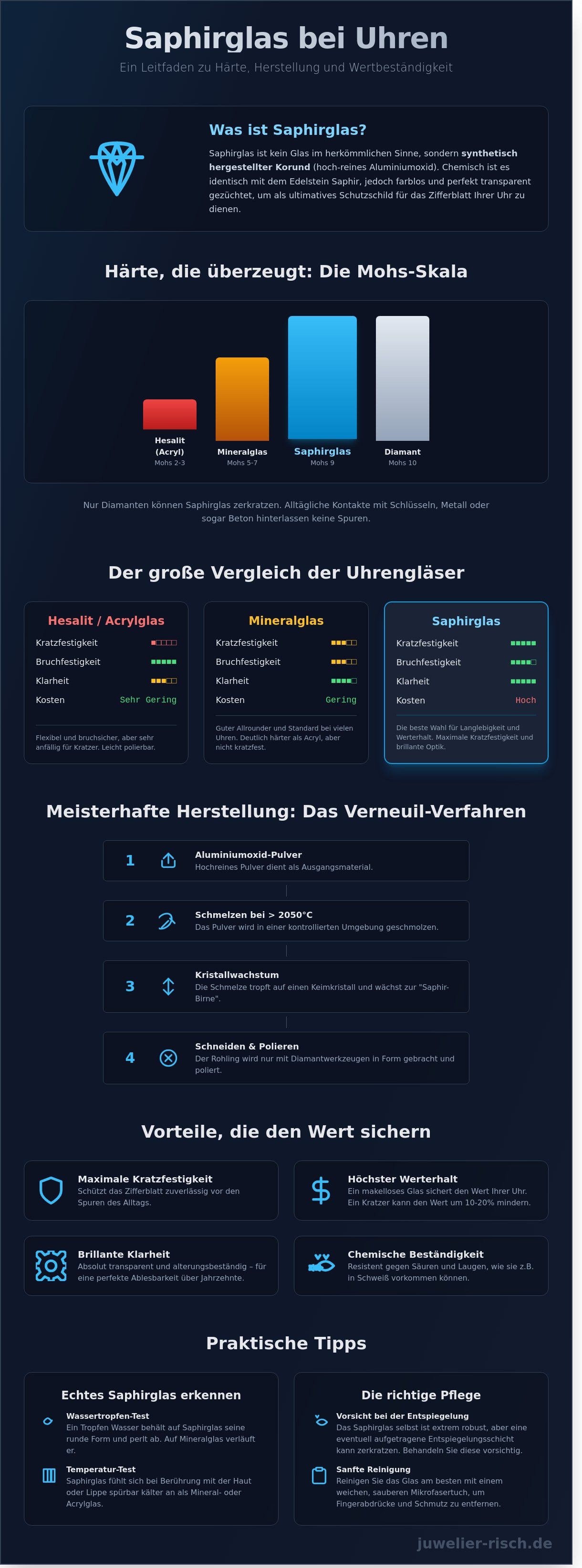 Saphirglas bei Uhren