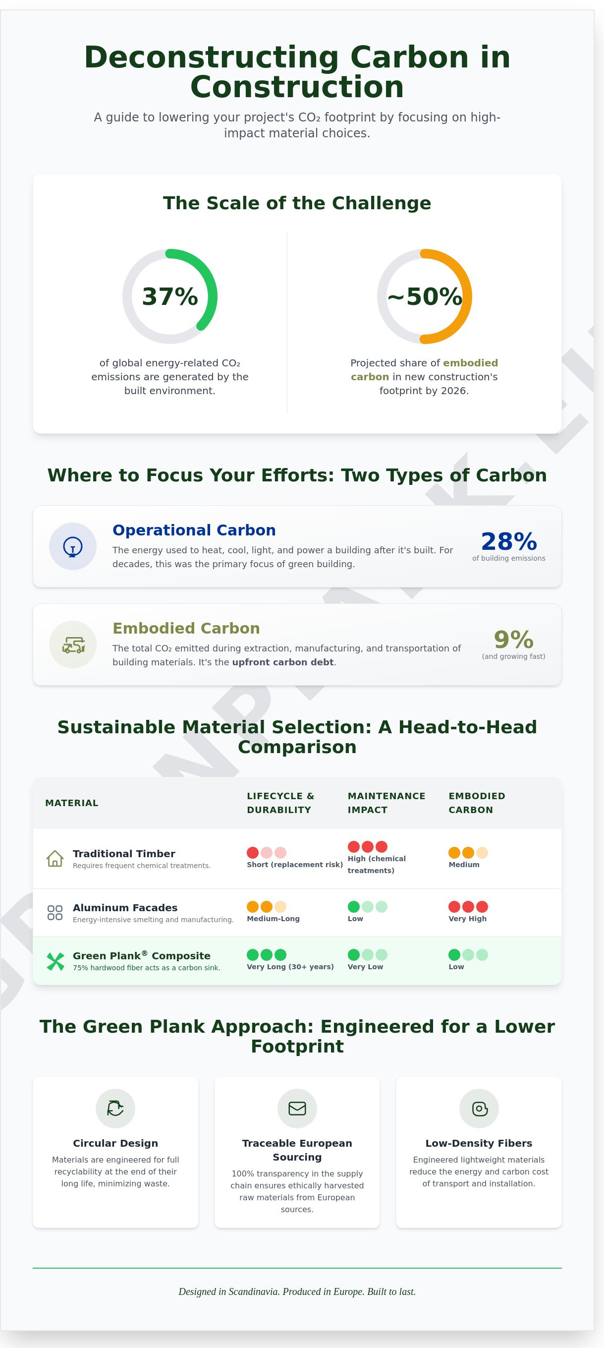 Reduce co2 footprint building