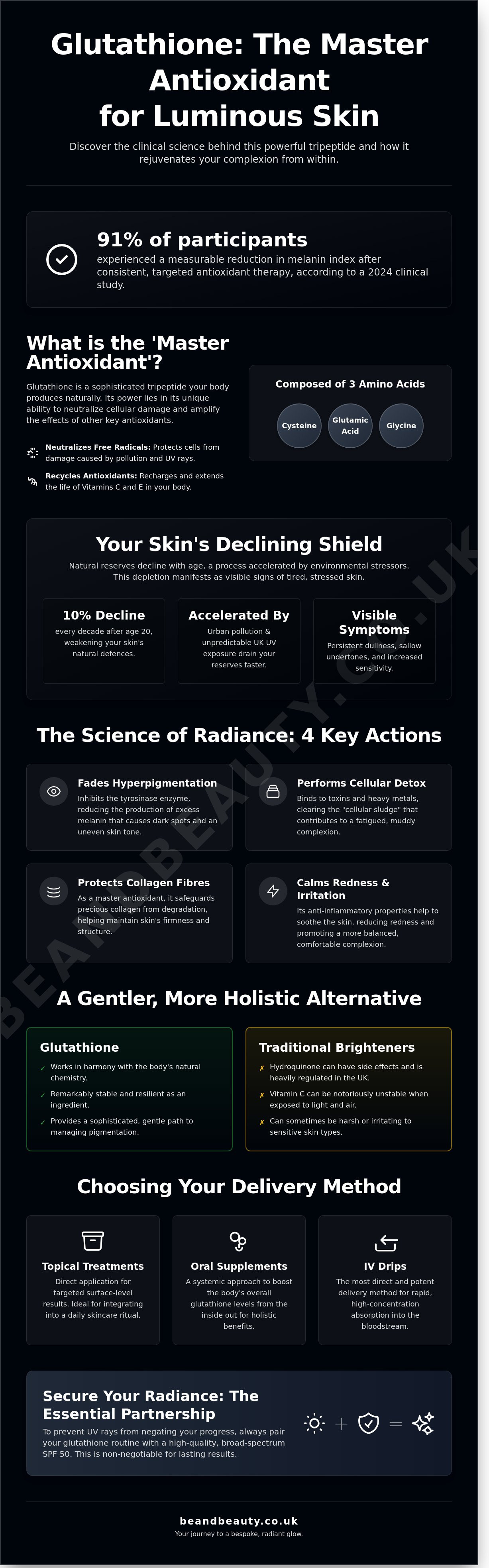 Glutathione for skin