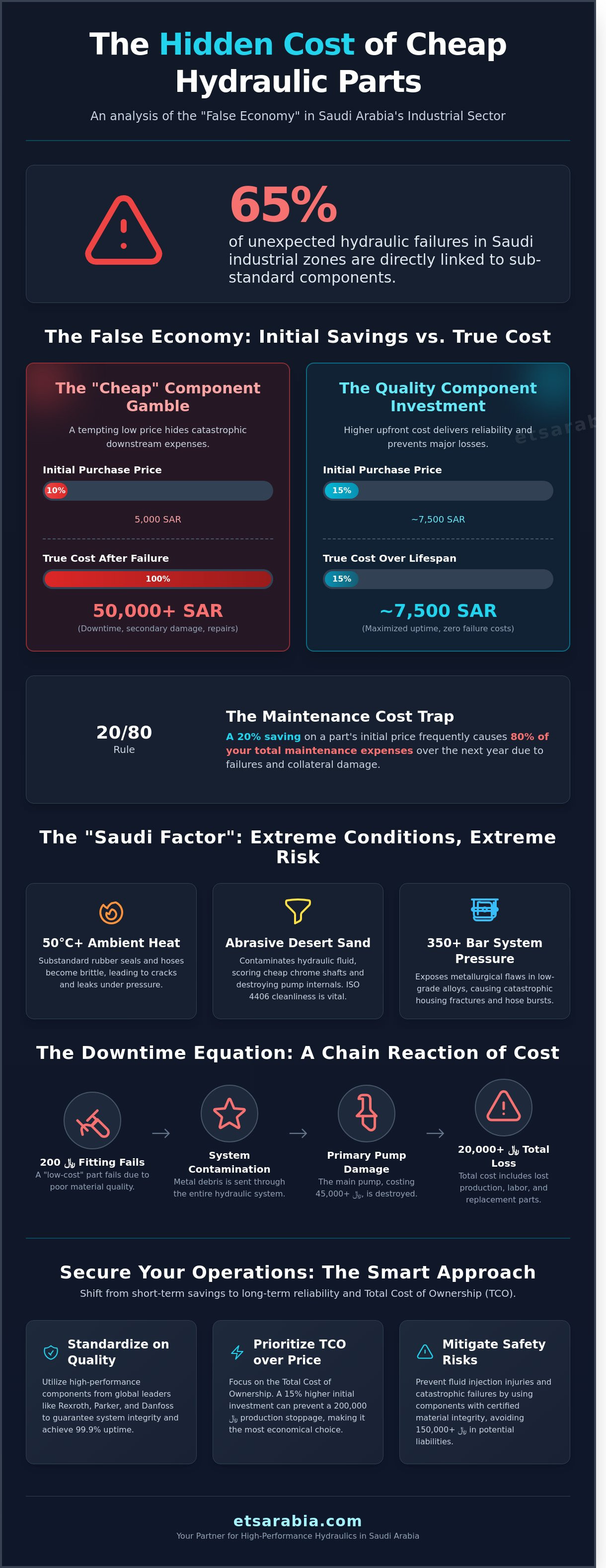 Risk of using cheap hydraulic parts