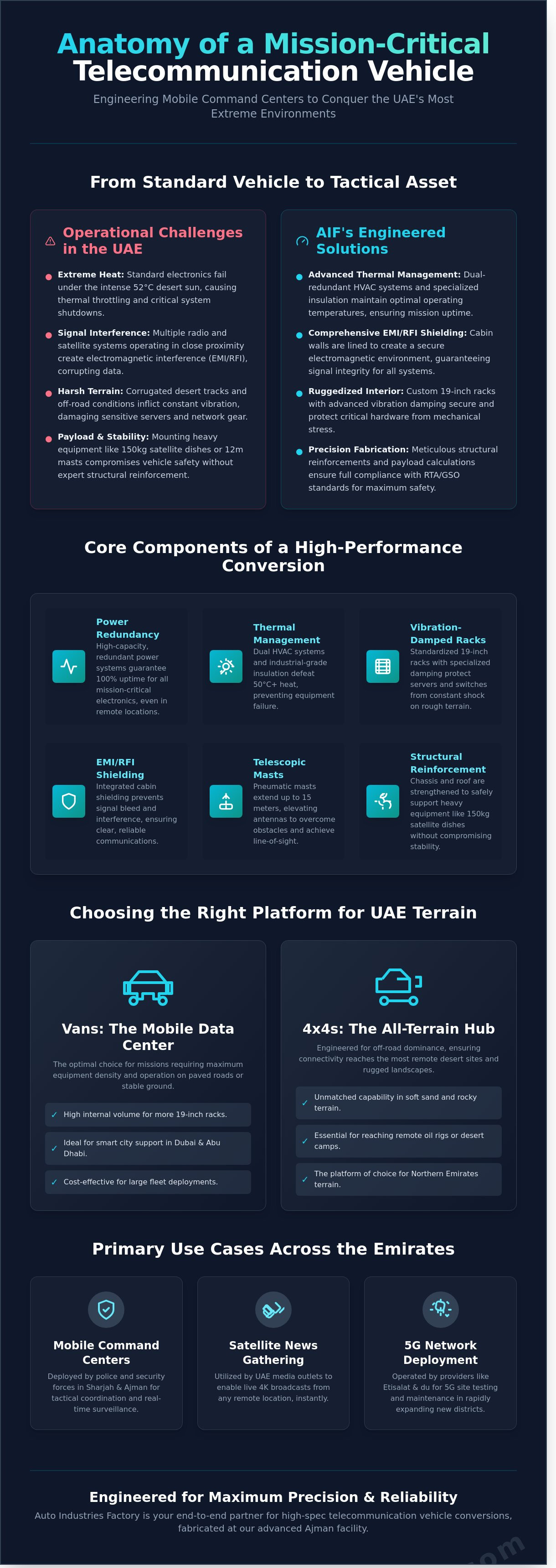Telecommunication vehicle conversion