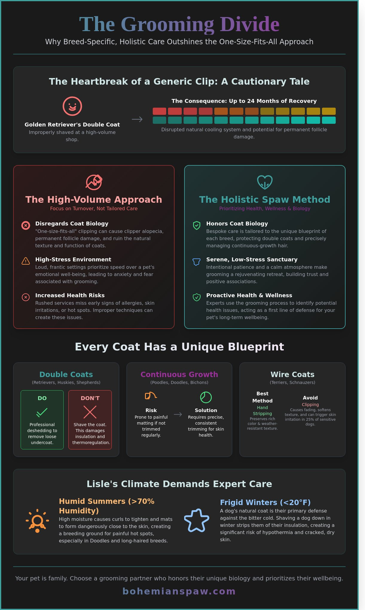 Breed specific dog grooming lisle