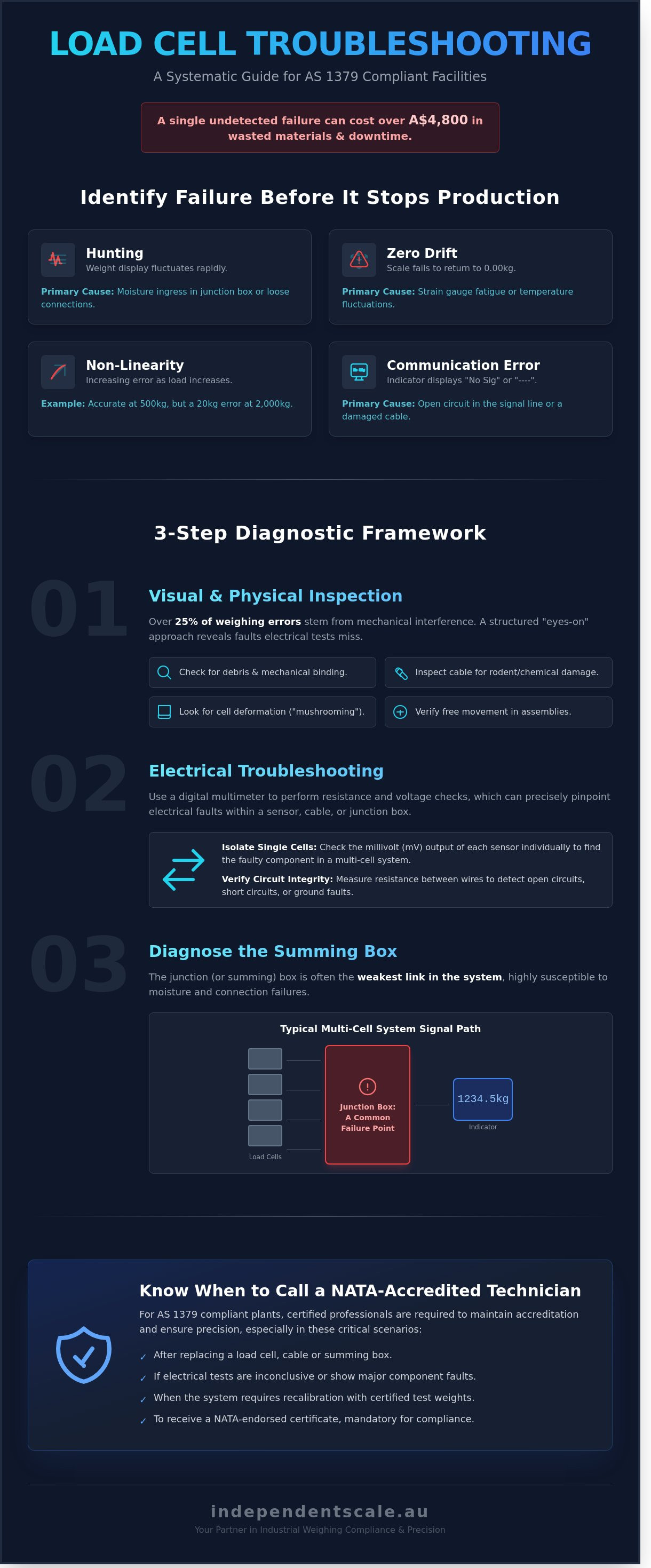 Load cell troubleshooting guide