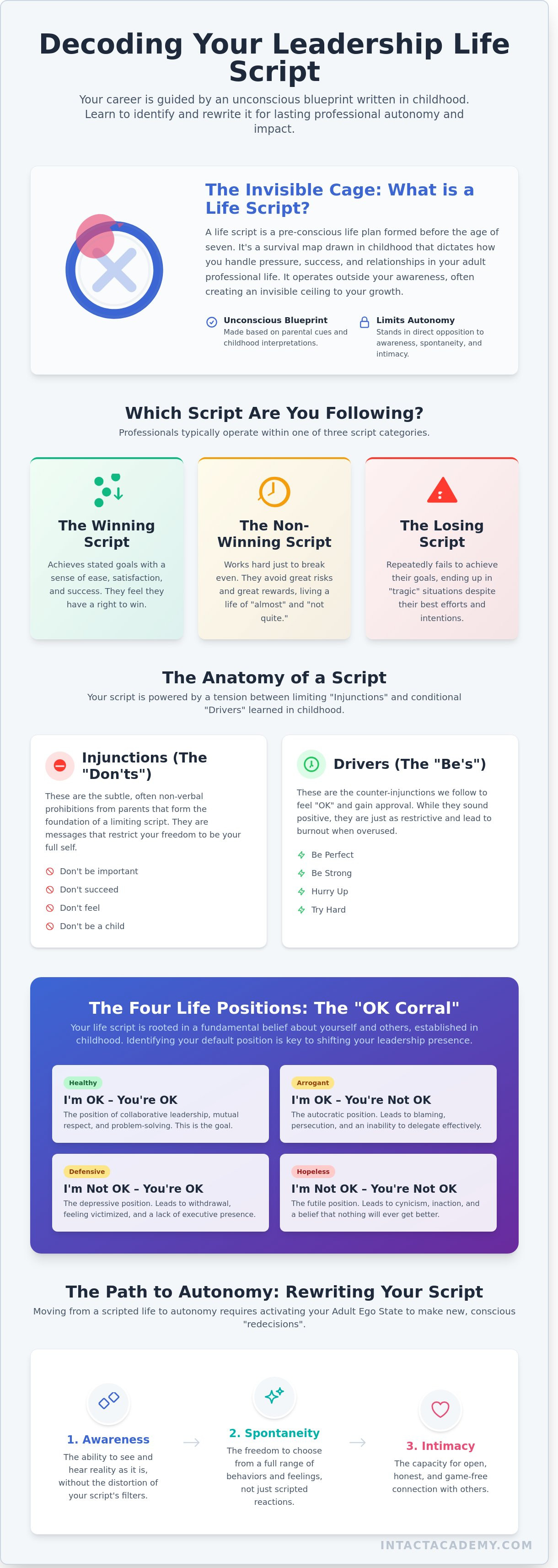 Transactional analysis life scripts