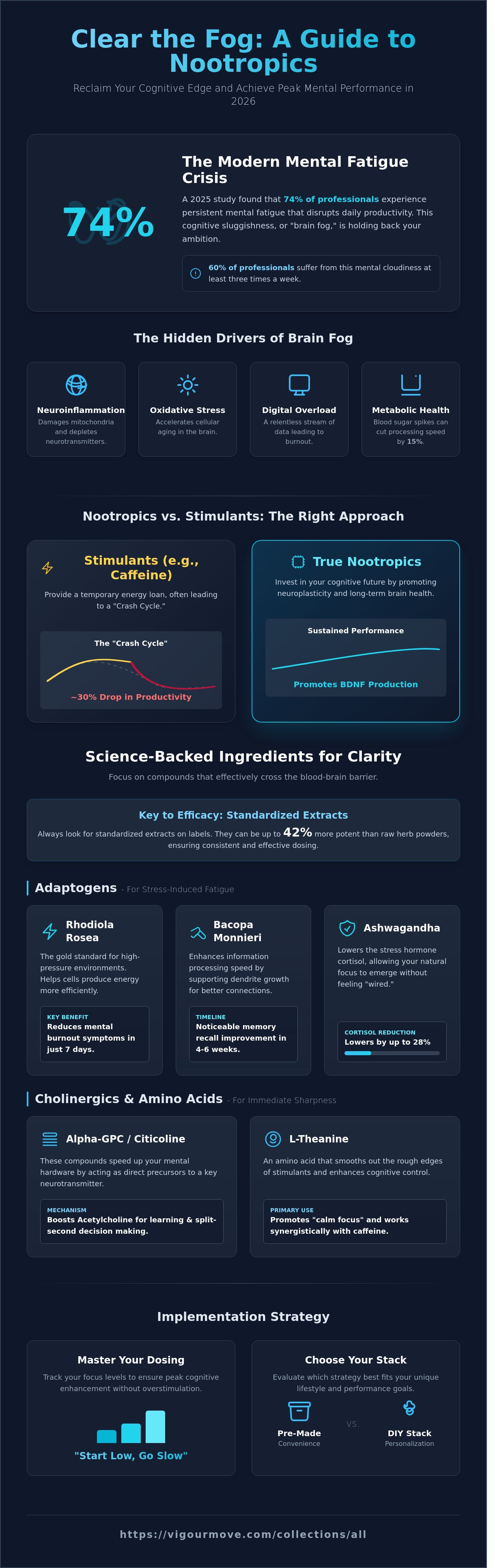 Best nootropics for reducing brain fog