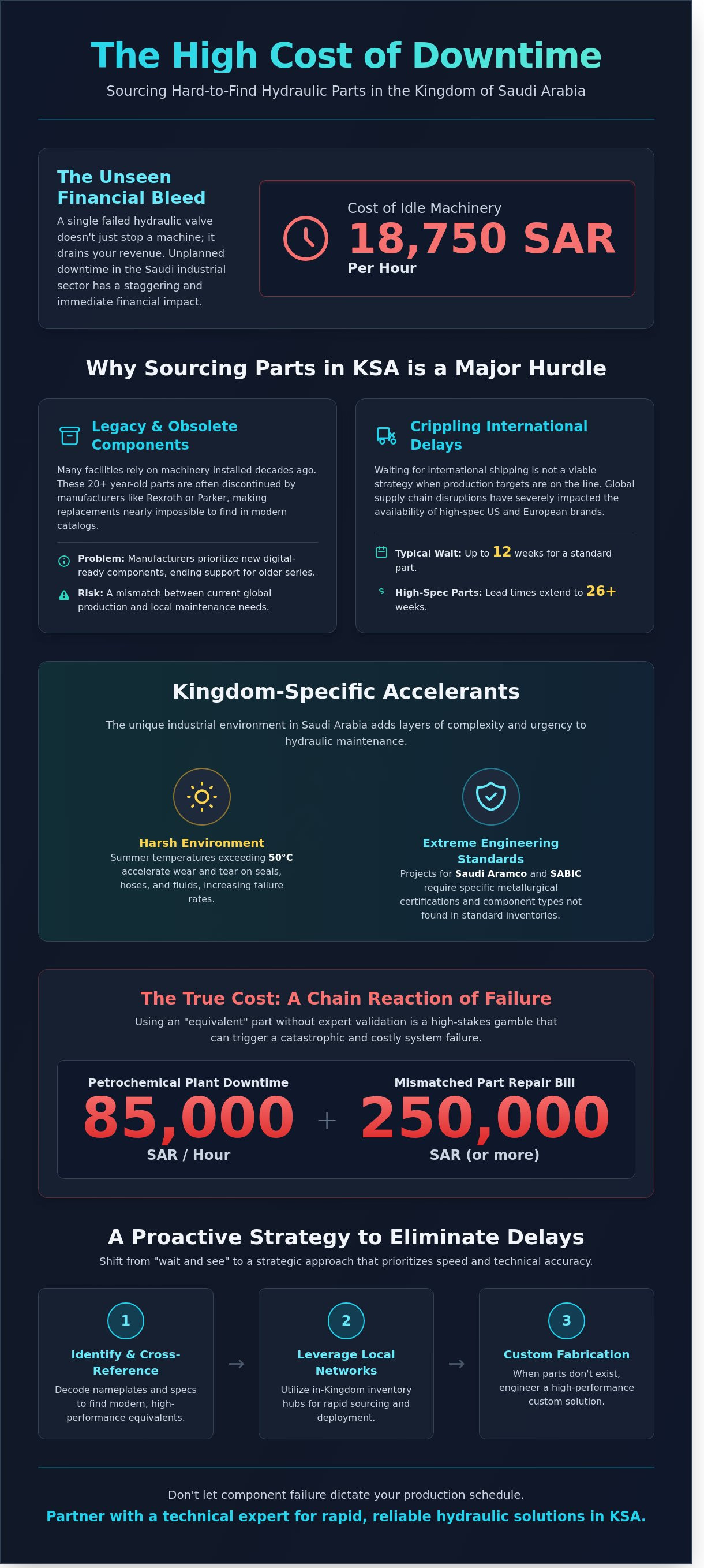 Sourcing hard-to-find hydraulic parts in ksa