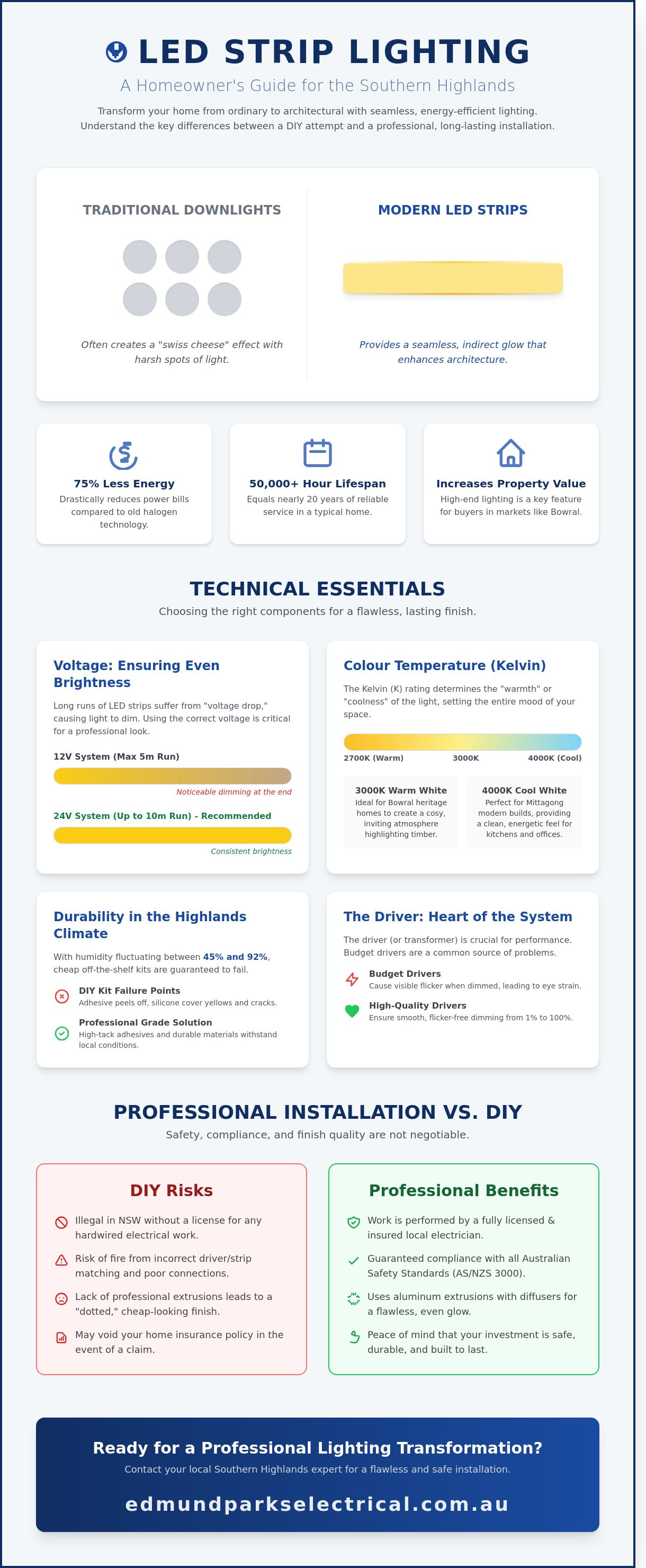Led strip lighting southern highlands