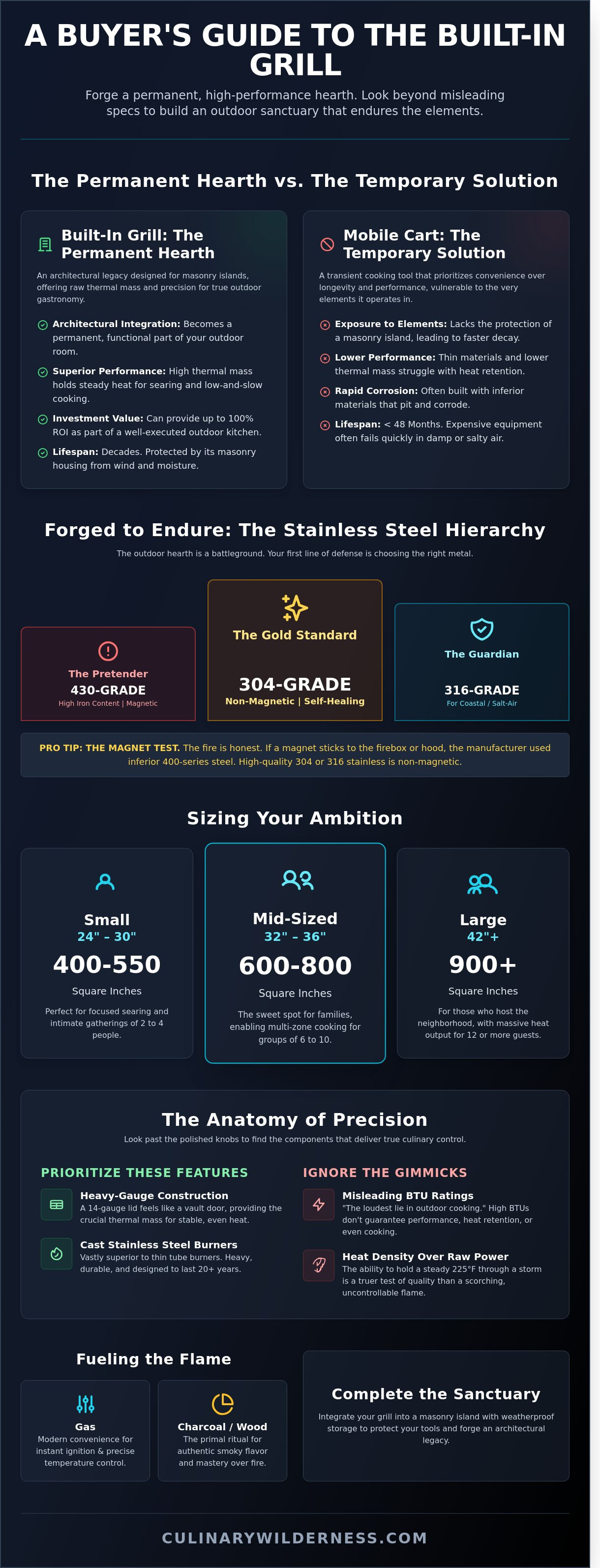 What to look for when buying a built-in grill