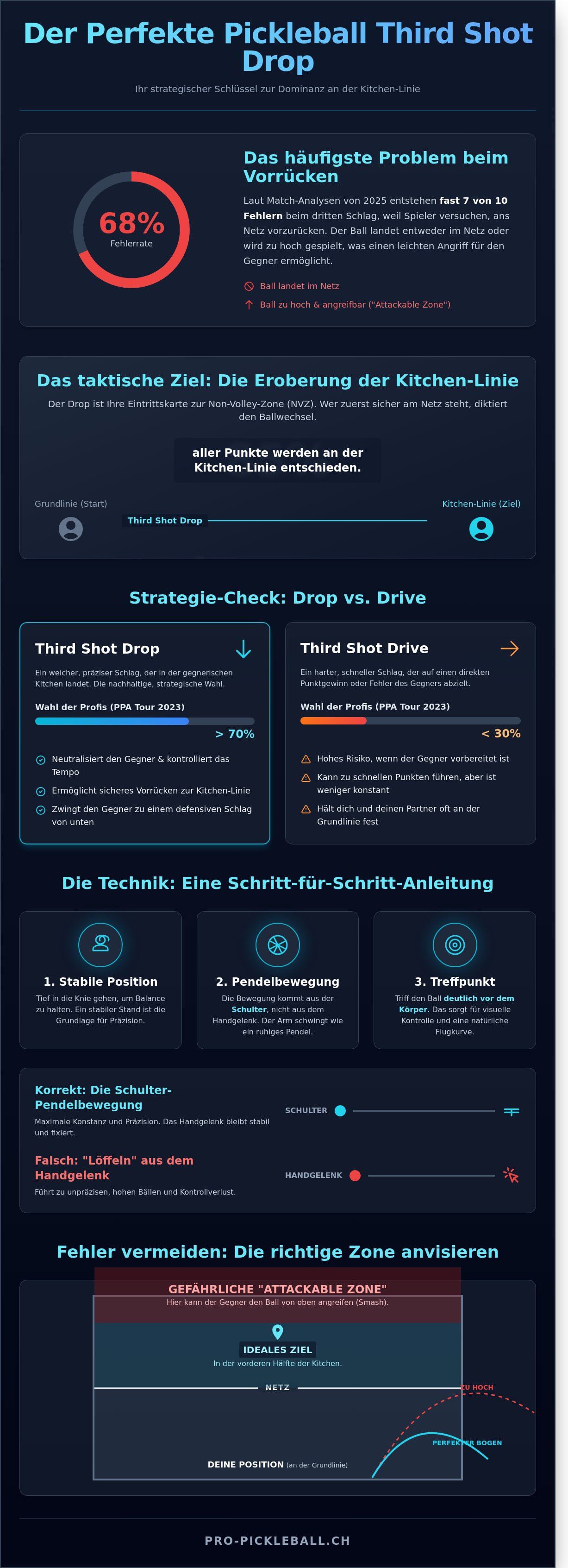 Pickleball third shot drop