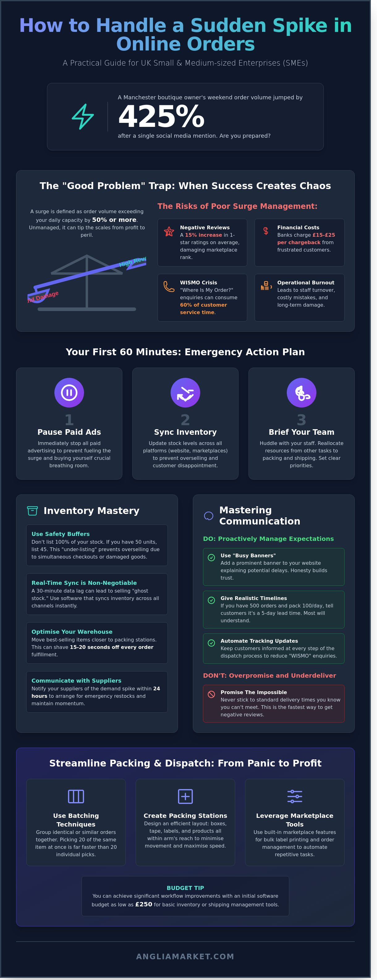 How to handle a sudden spike in online orders