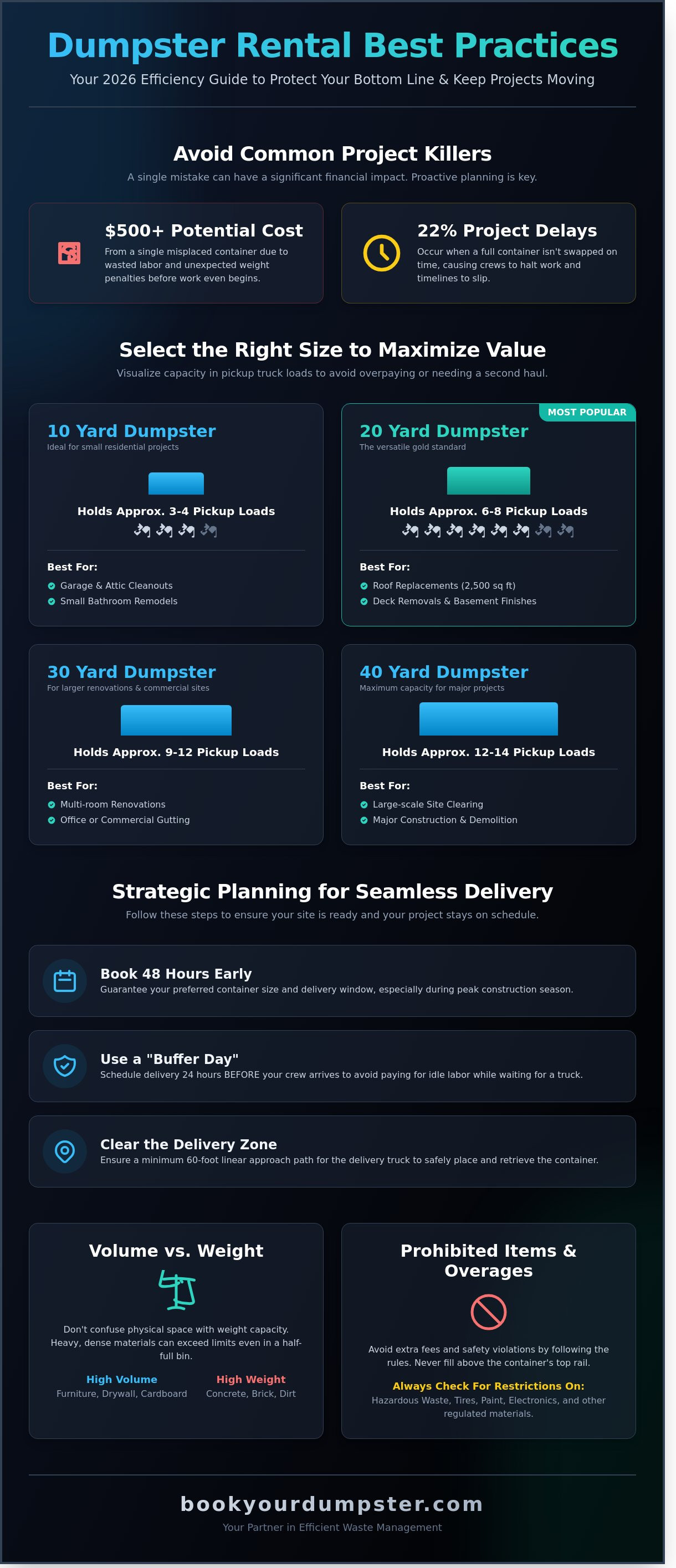 Best practices for Book Your Dumpster USA