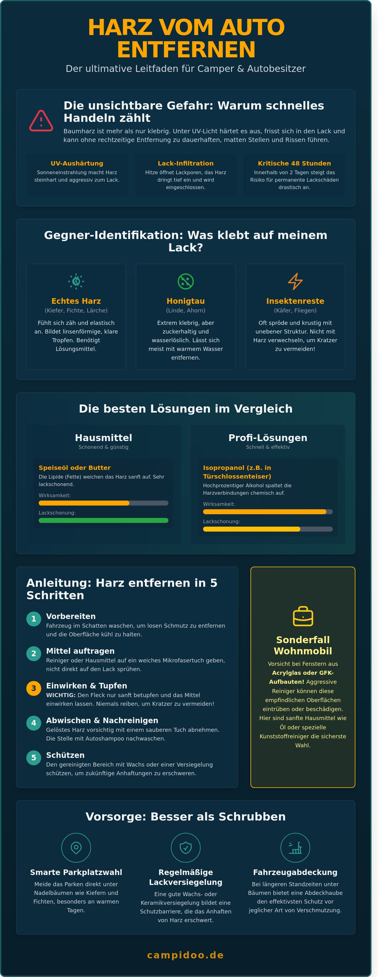 Harz vom auto entfernen
