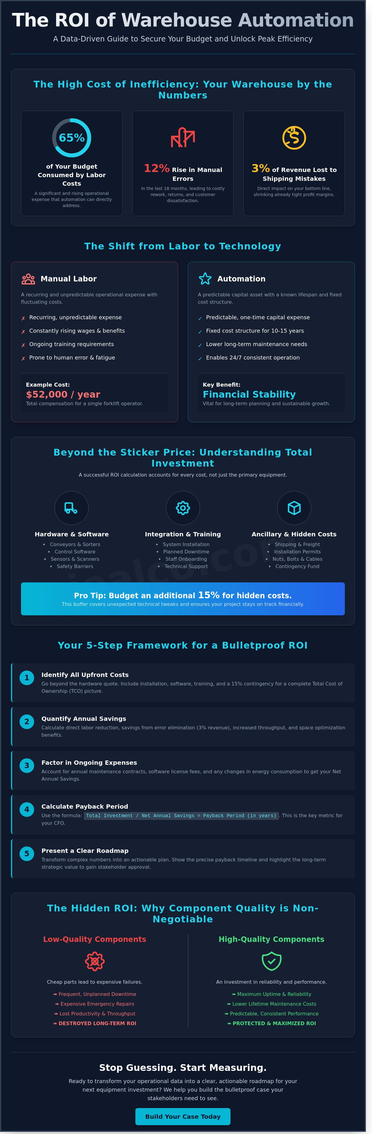 Calculating ROI for warehouse automation systems