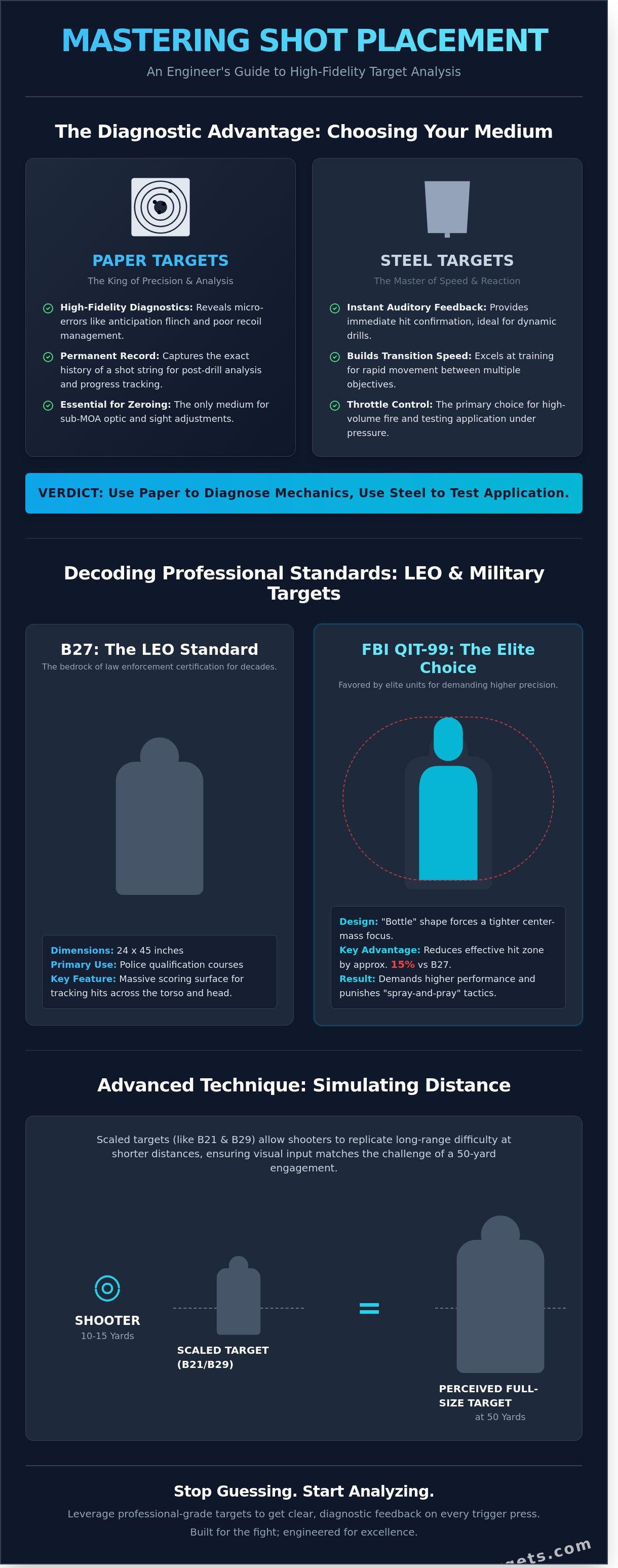 Paper targets for shooting