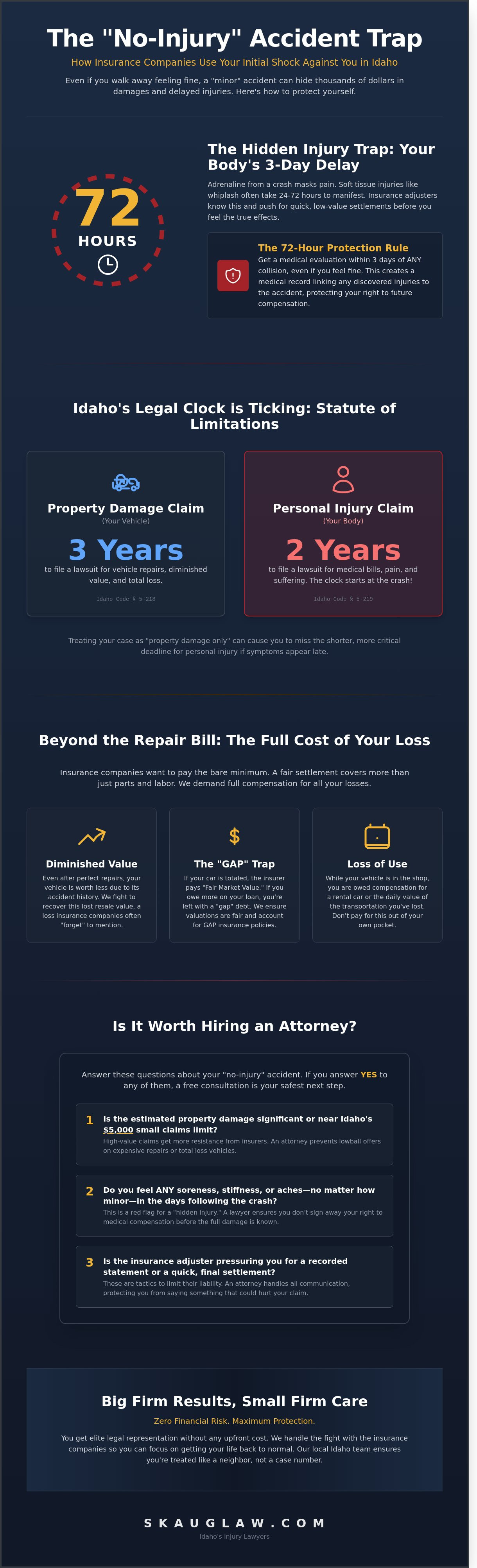 Car accident attorney no injury