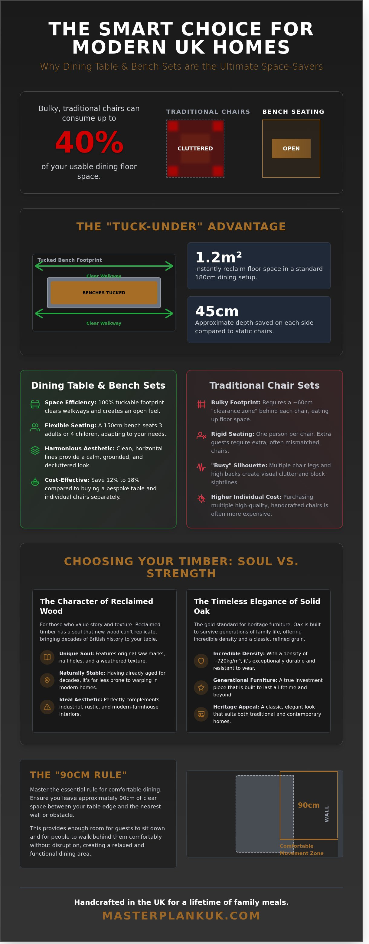 Dining table and bench sets