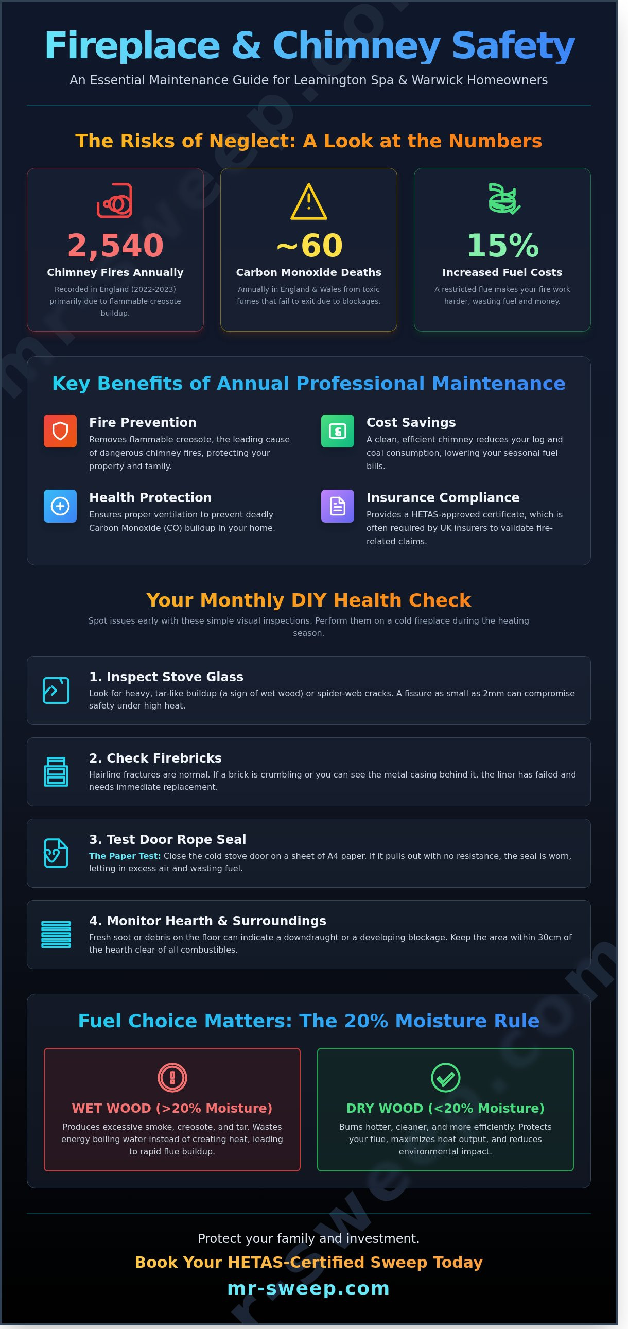 Fireplace maintenance checklist