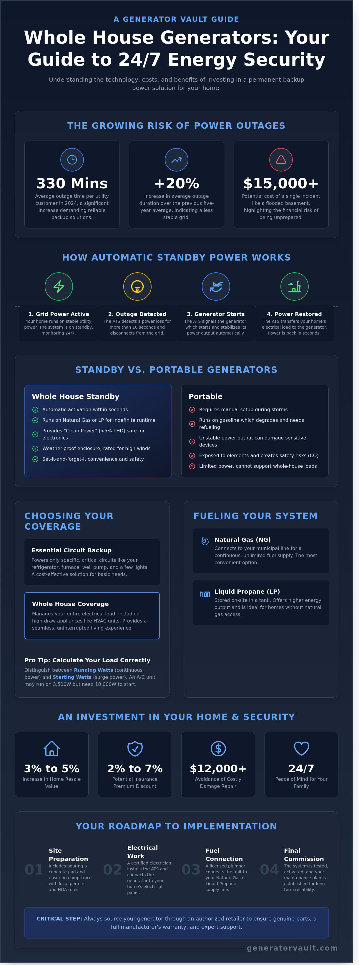 Whole house generator
