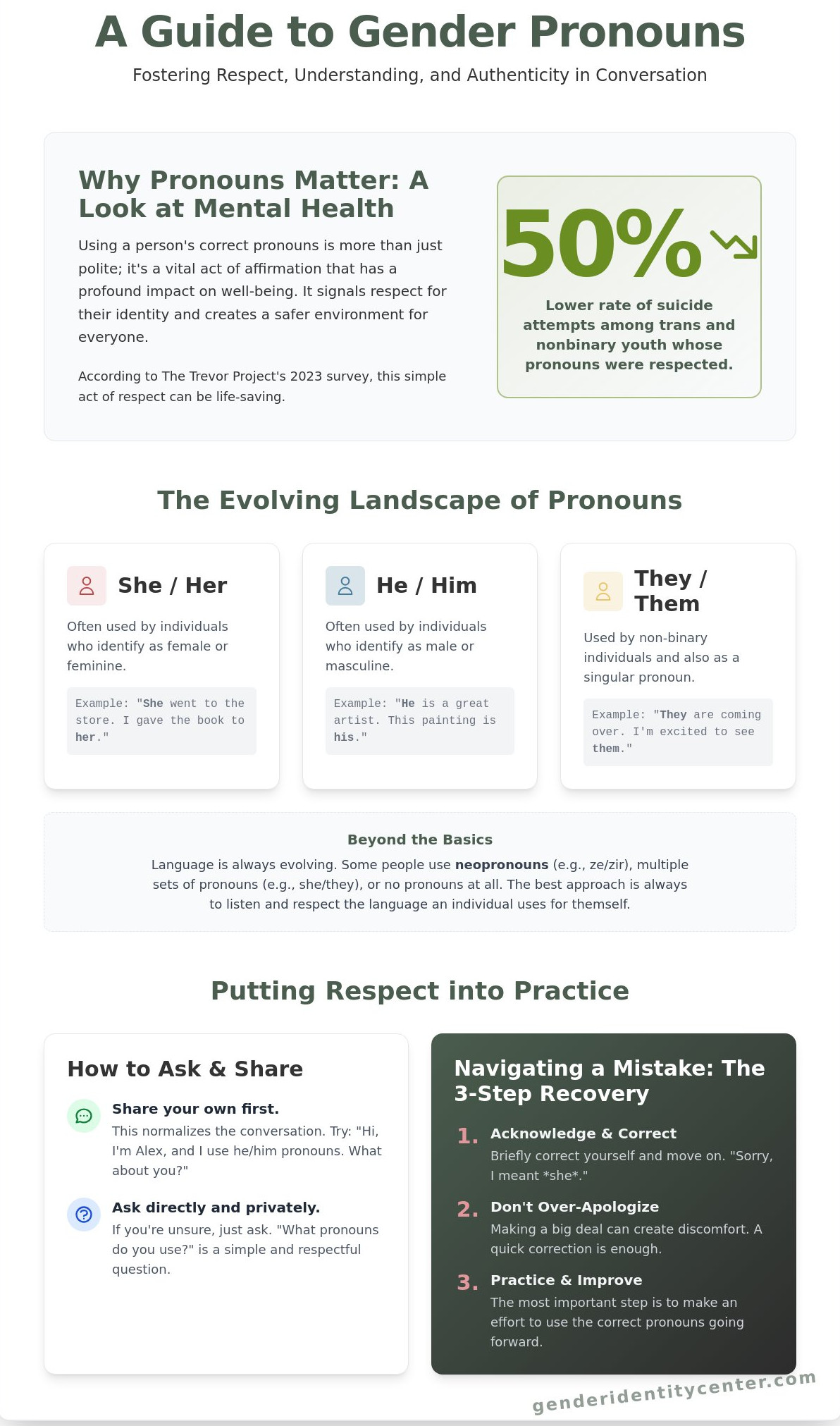 Gender pronouns guide