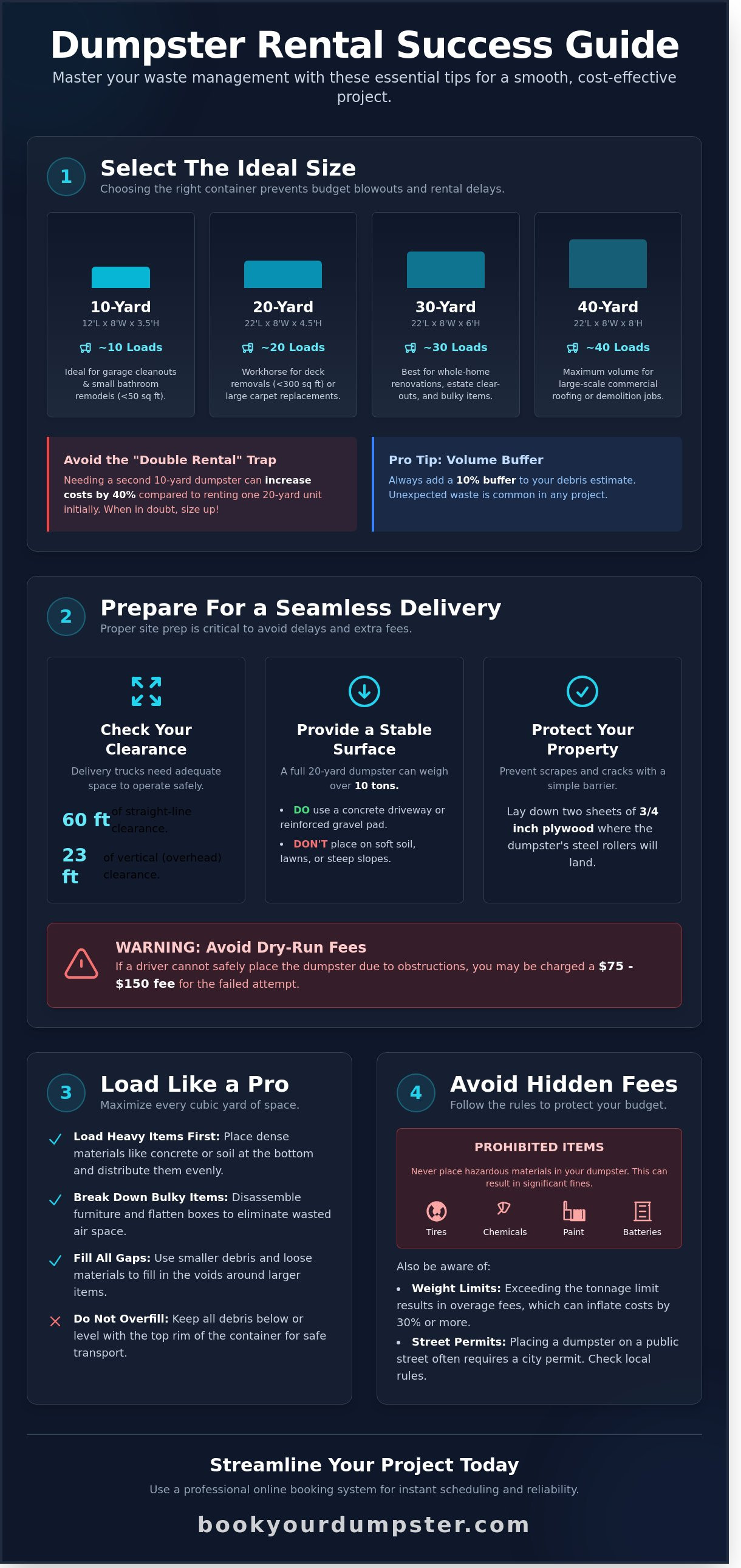 Tips for Book Your Dumpster USA success