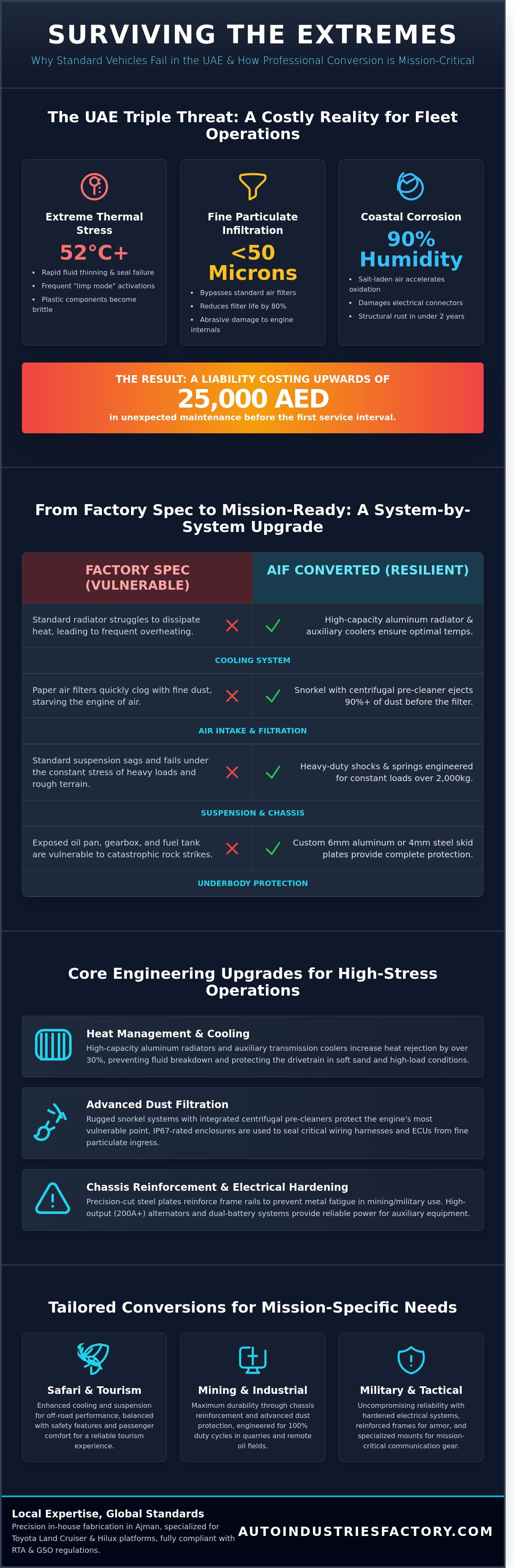 Vehicle conversion for harsh environments