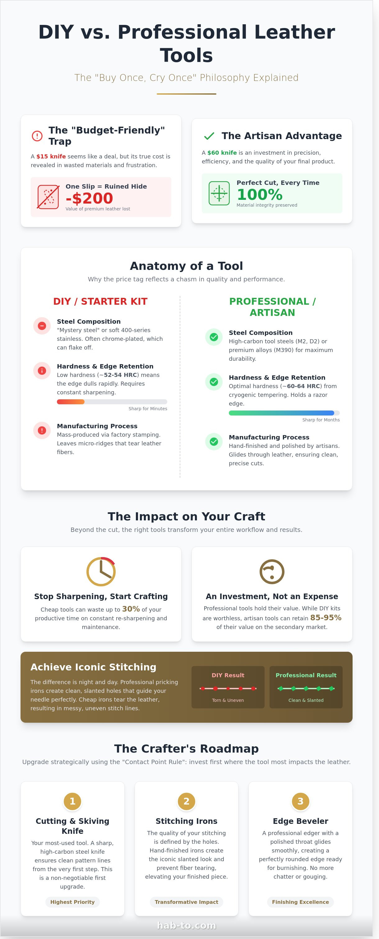 DIY vs professional leather tools
