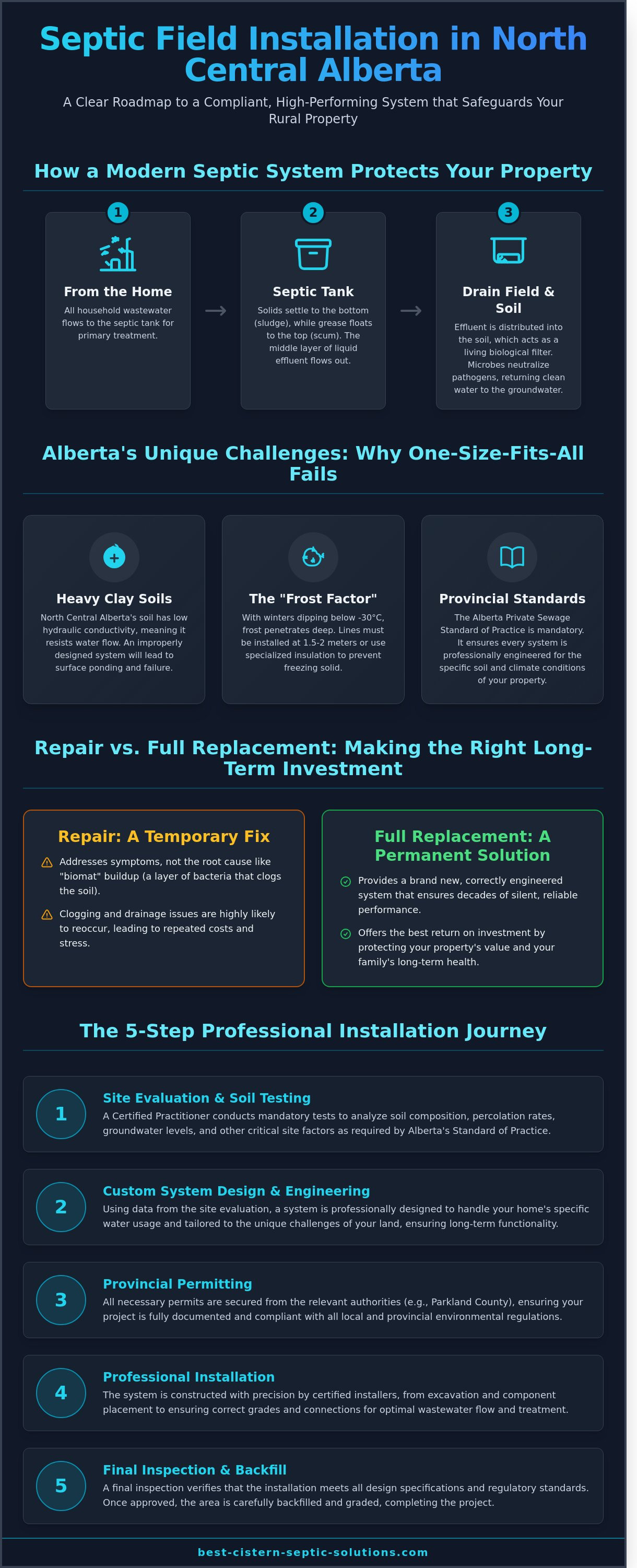 Septic field installation