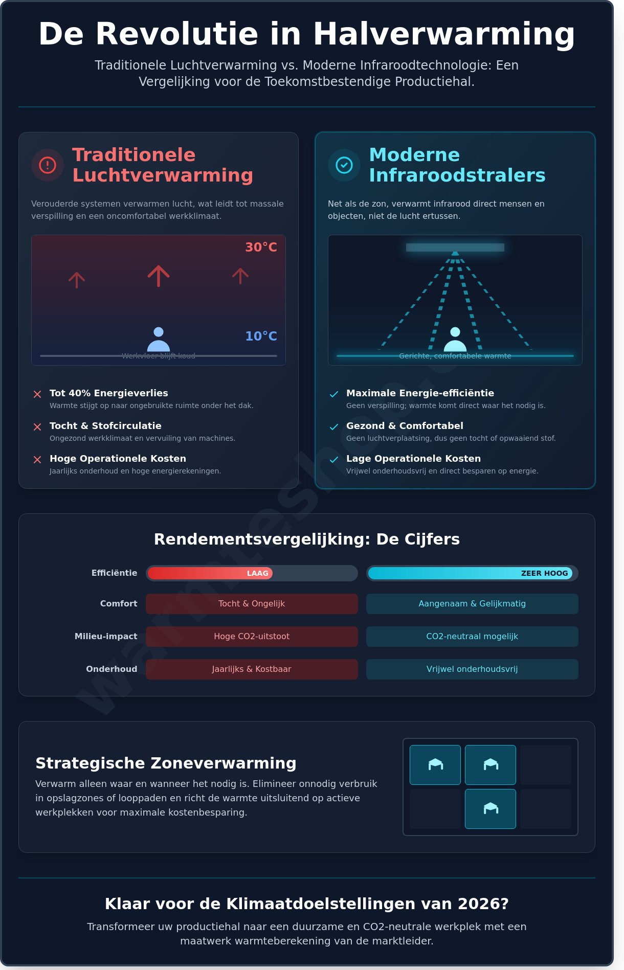 Heating production hall
