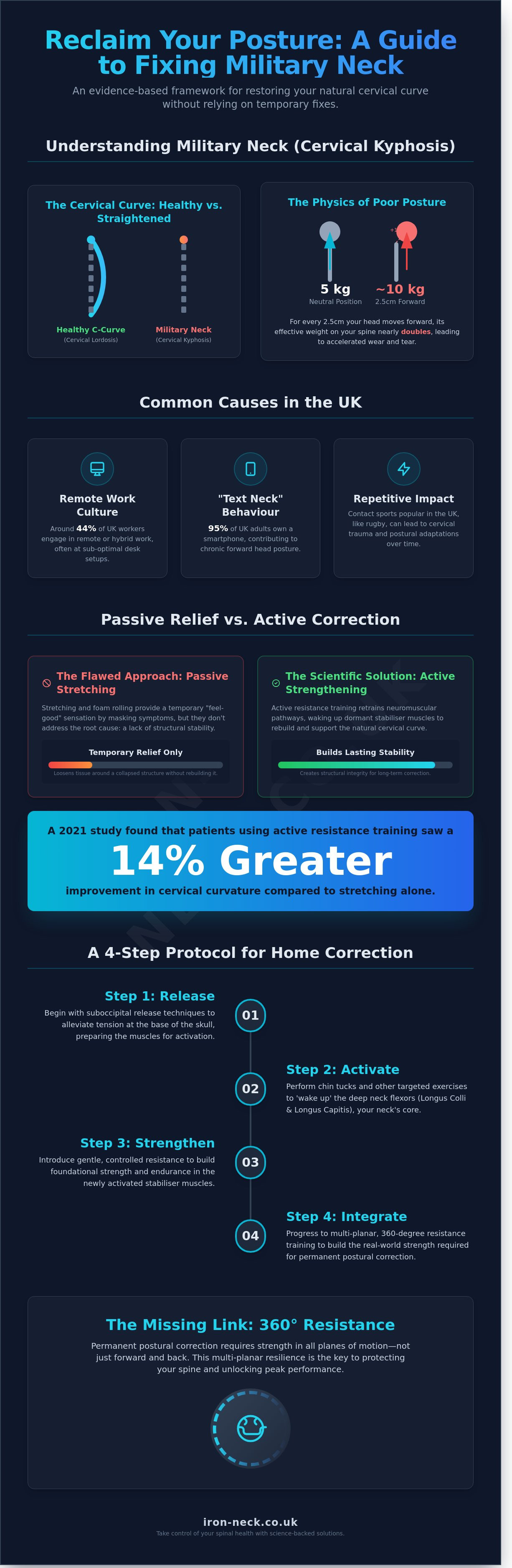 How to fix military neck without a chiropractor UK