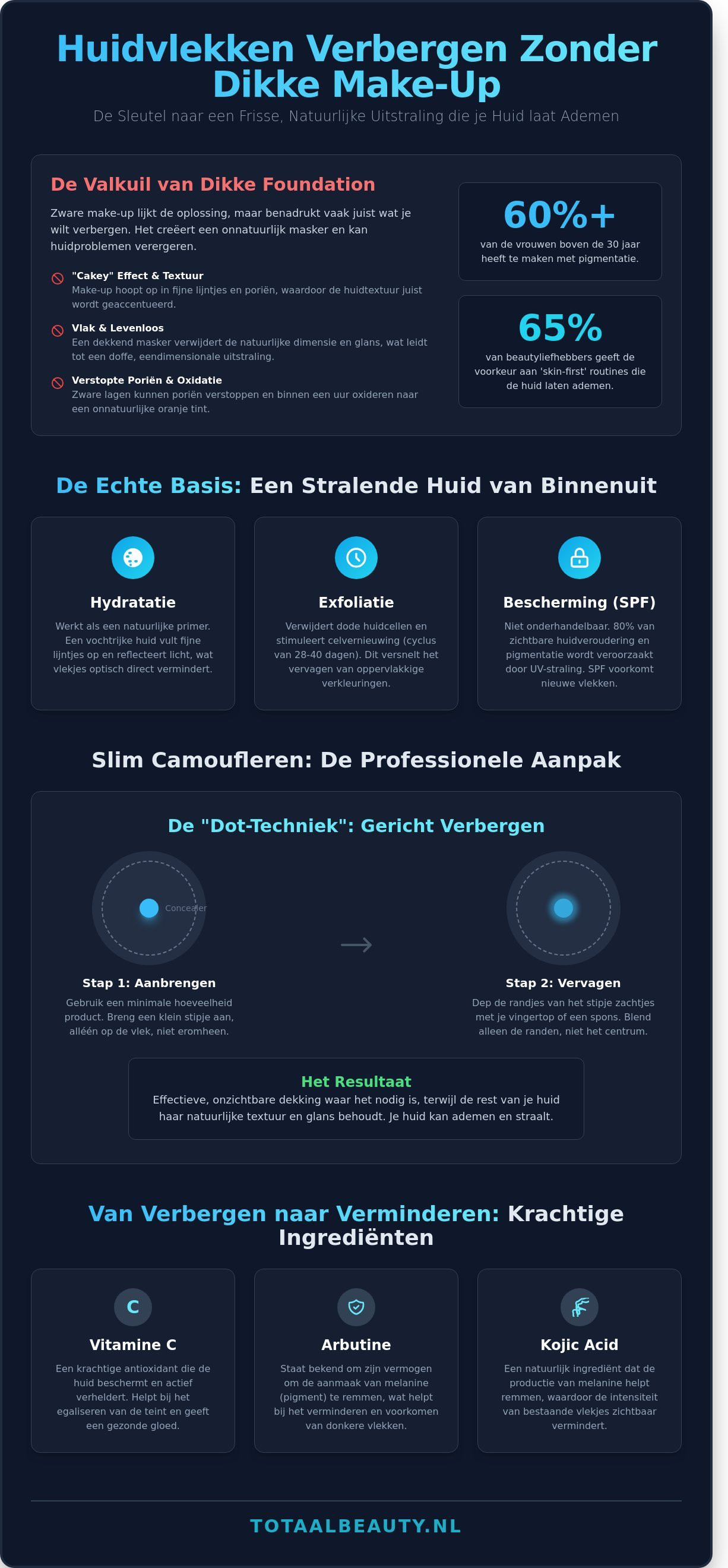 Huidvlekken verbergen zonder dikke make-up