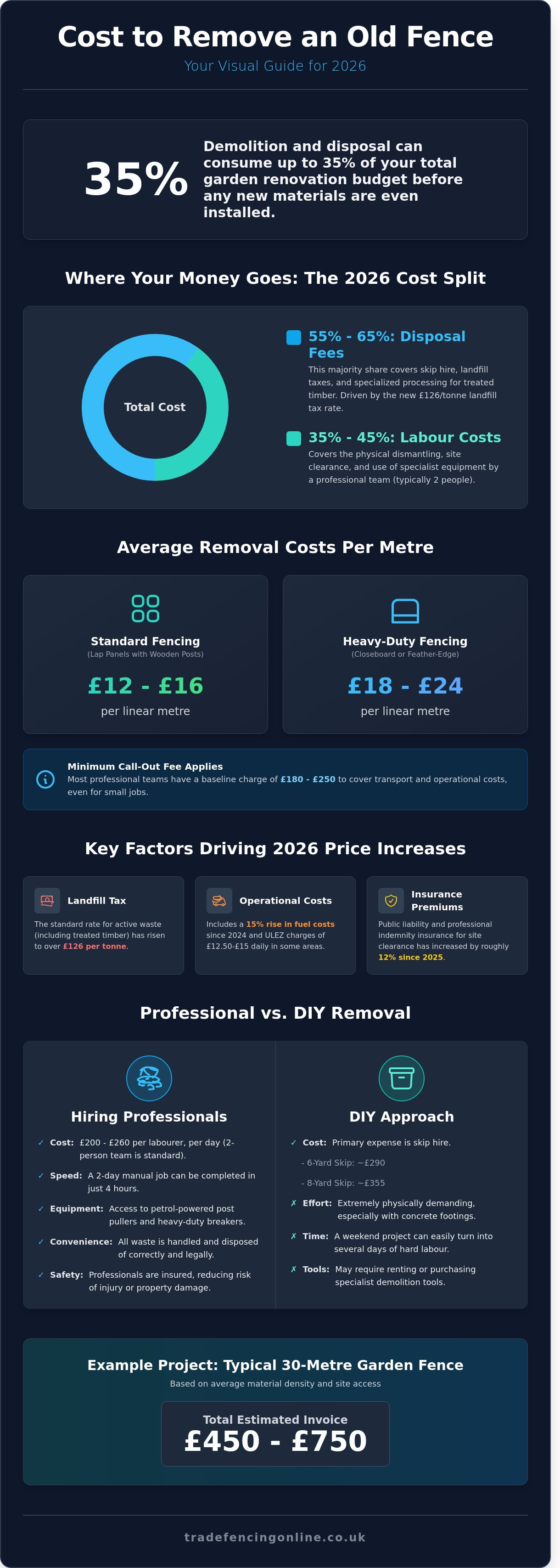 Cost to remove old fence 2026