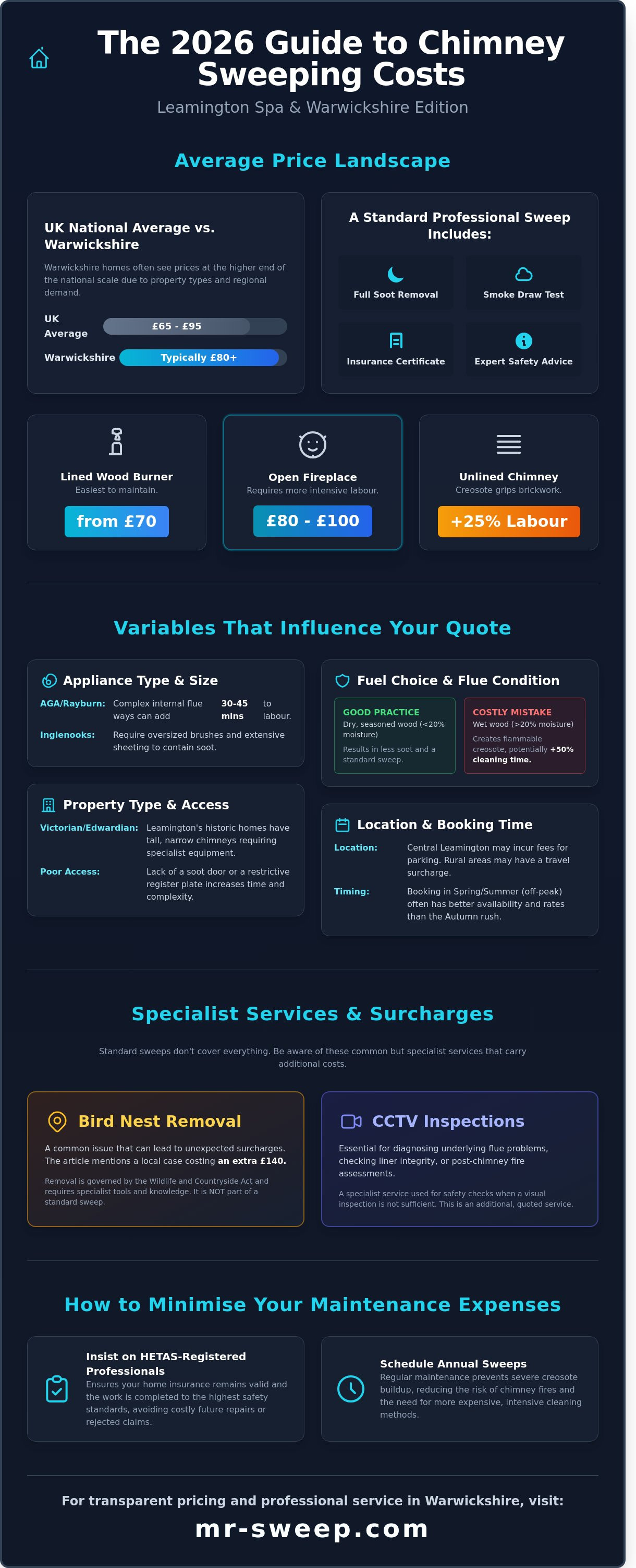 Chimney sweeping cost