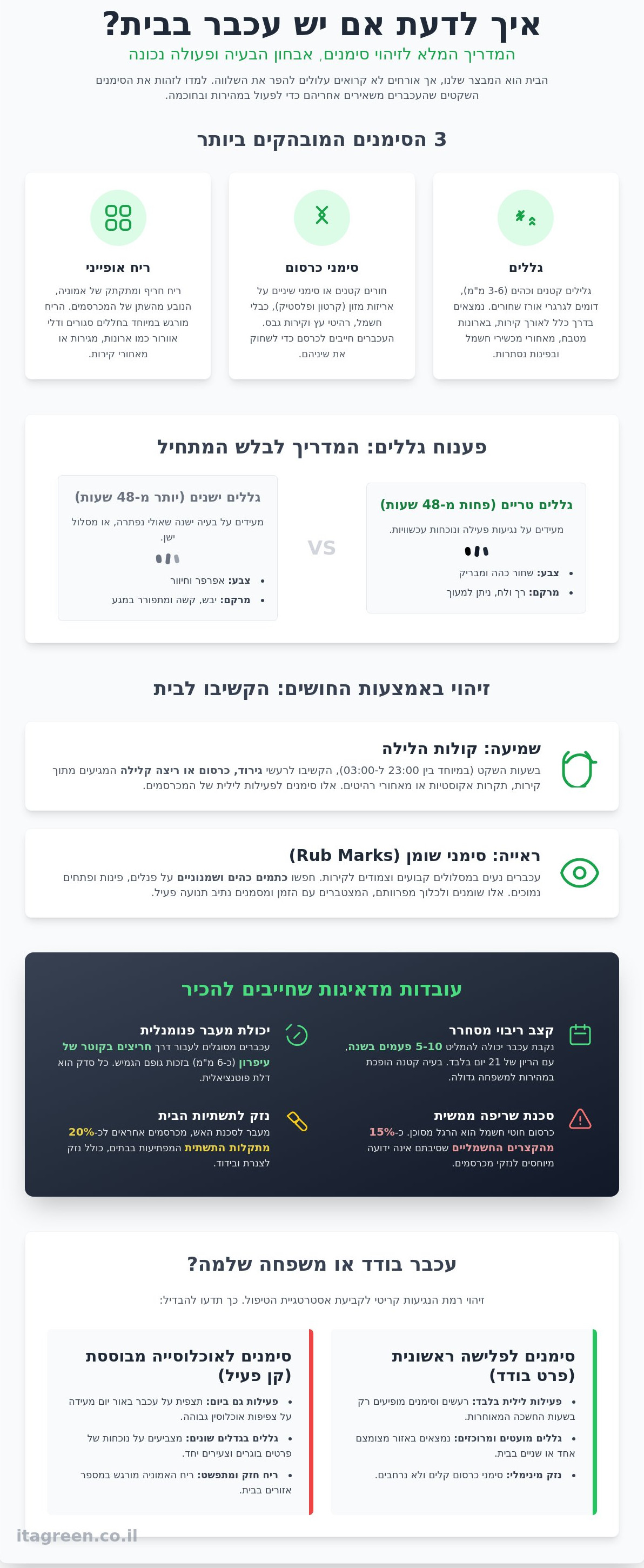 איך לדעת אם יש עכבר בבית
