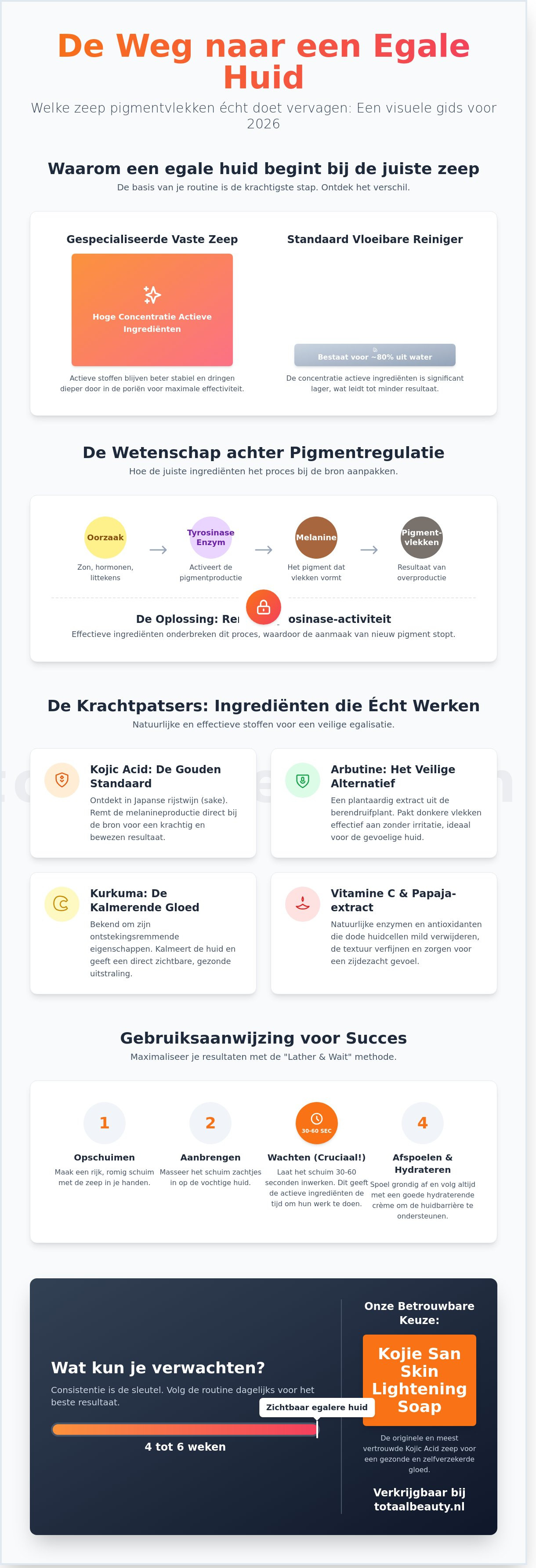 Welke zeep voor egale huid