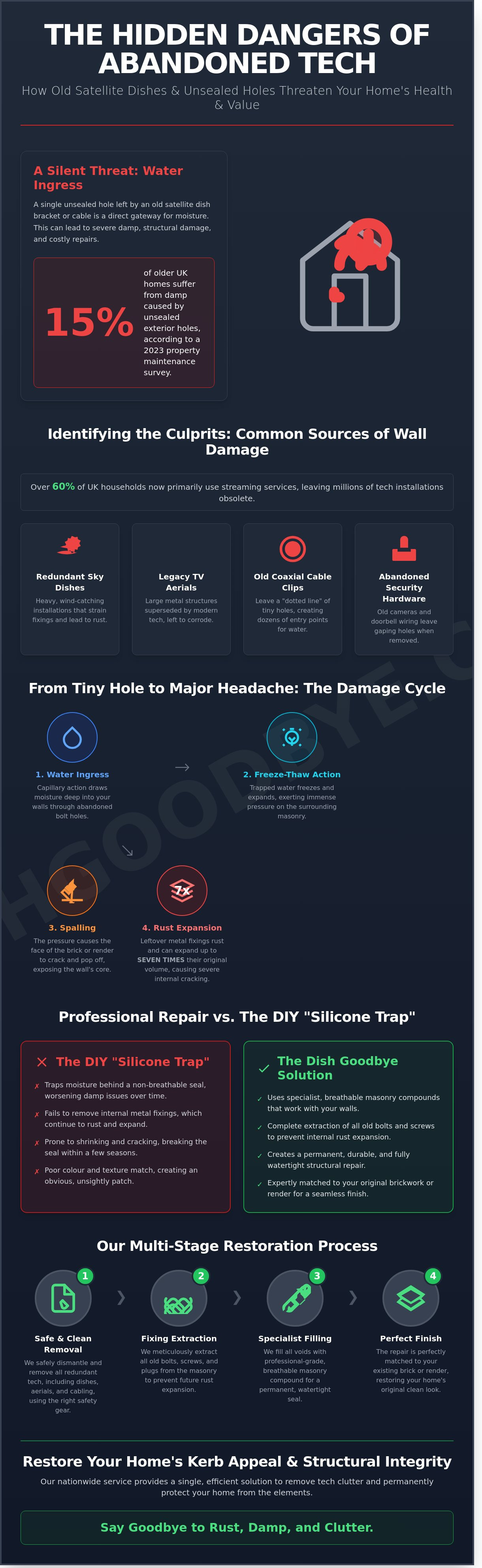 Exterior hole filling service