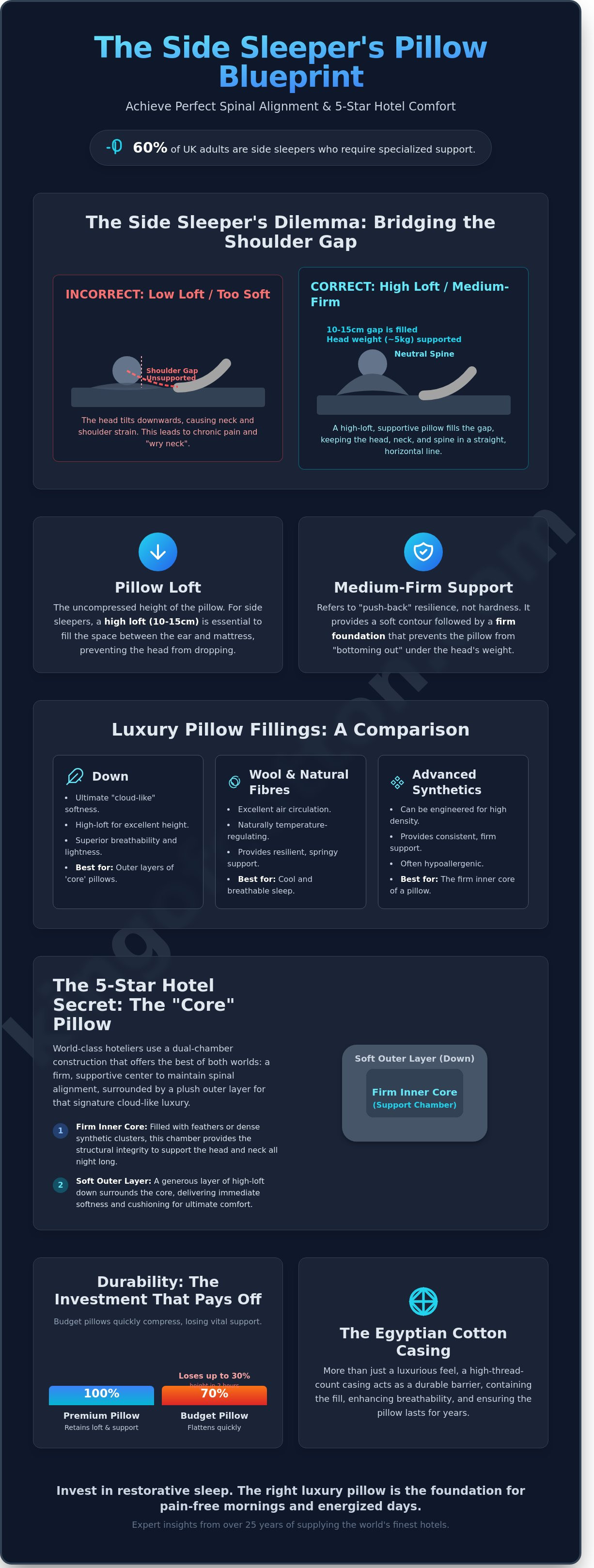 Choosing a luxury pillow for side sleepers