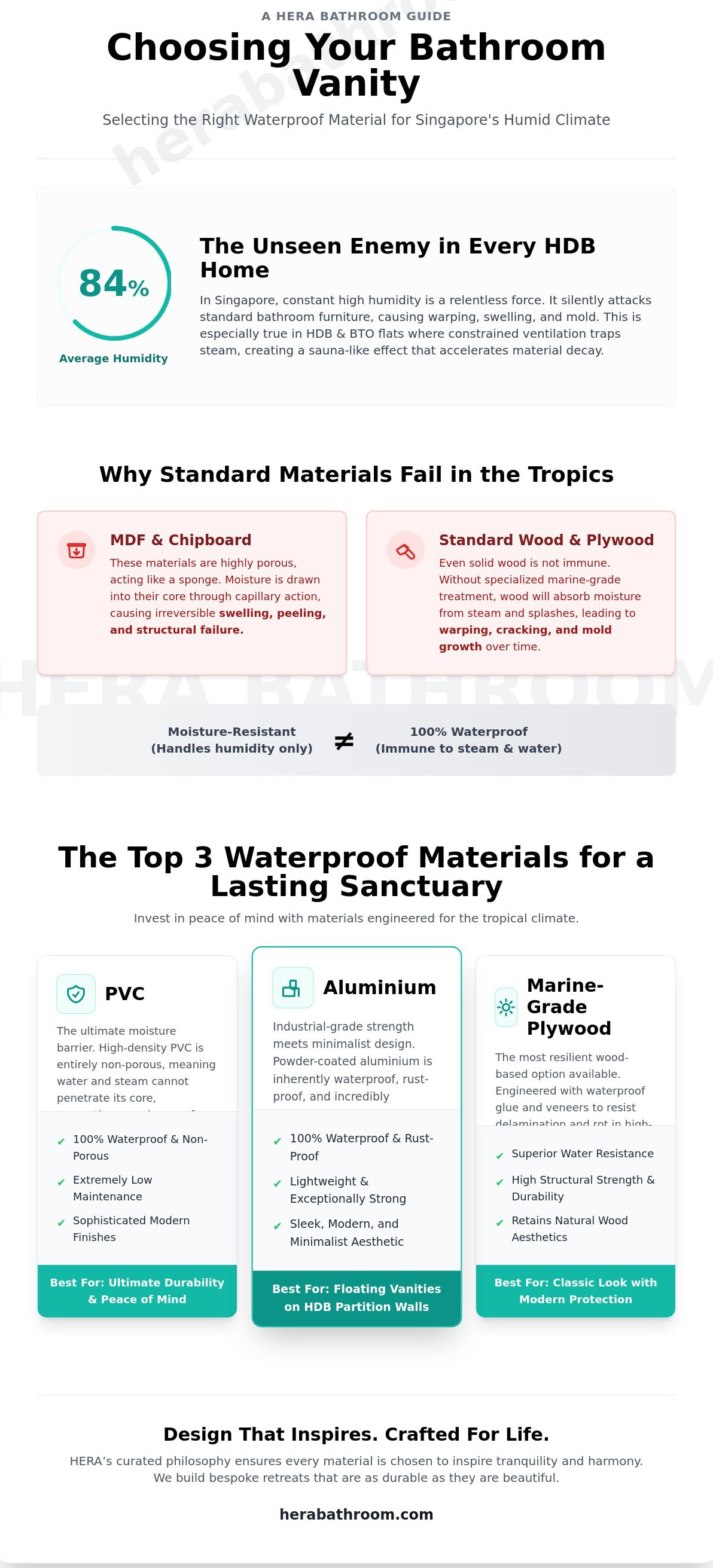 Waterproof bathroom cabinet material