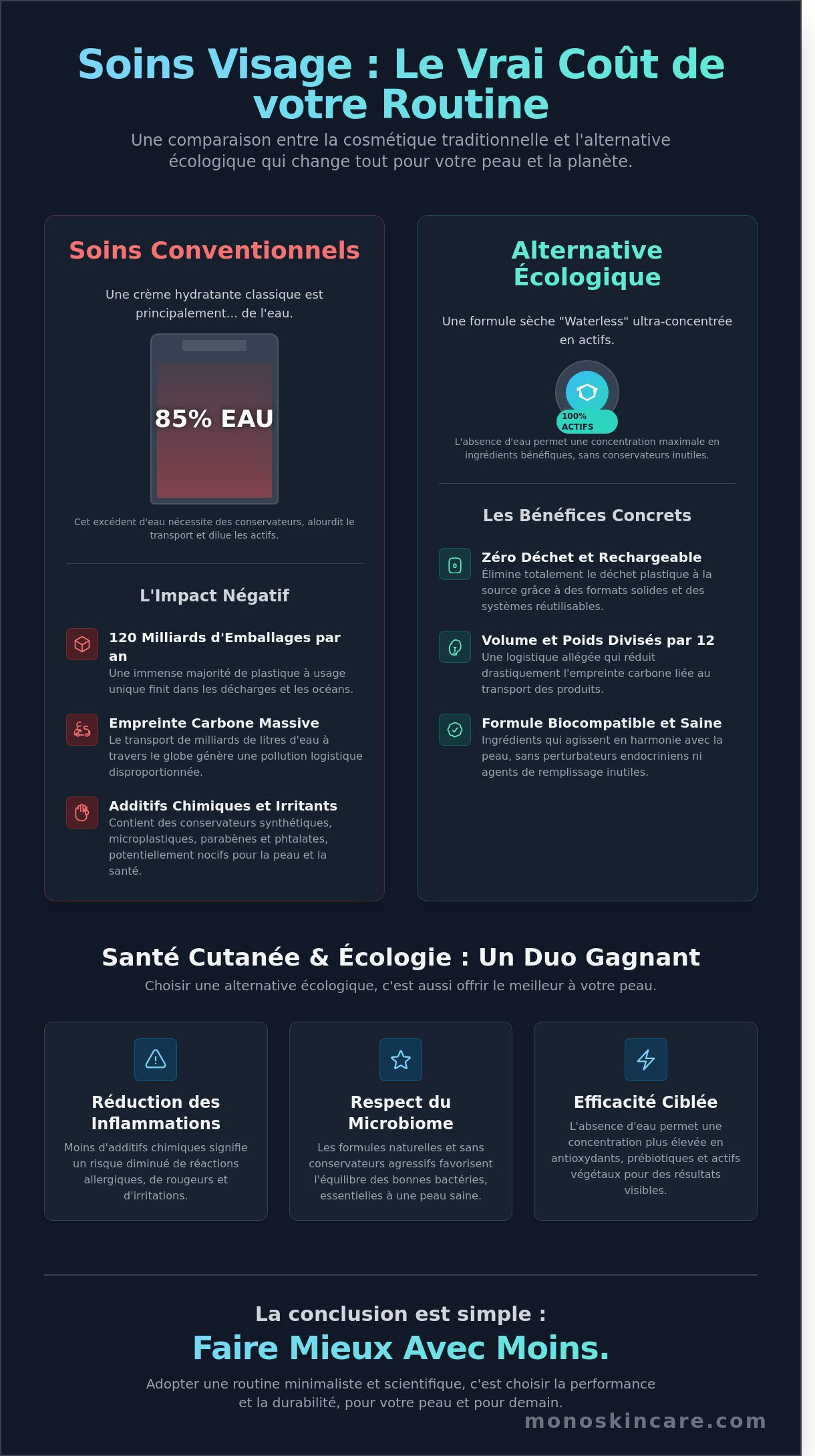 Alternative écologique aux soins visage