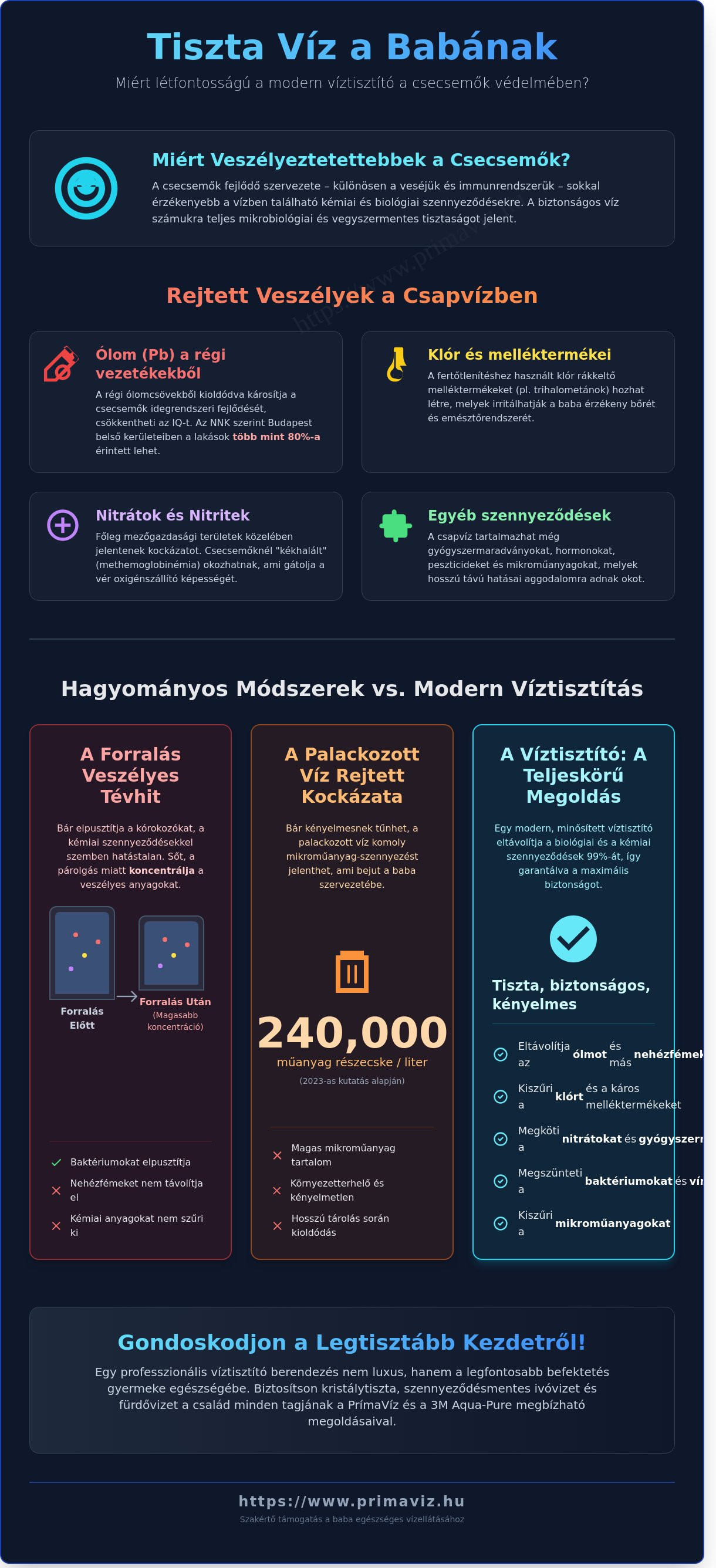 Víztisztító csecsemőknek