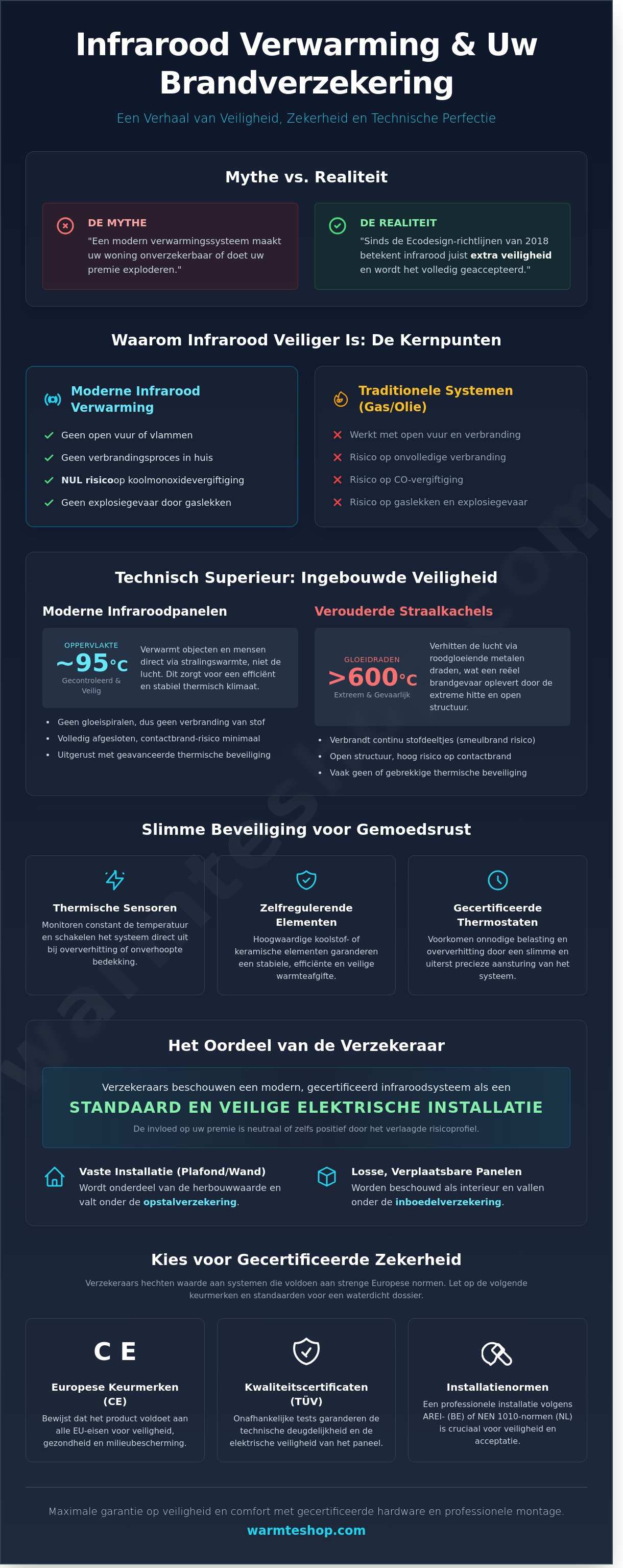 Auswirkungen von Infrarotheizungen auf die Feuerversicherung