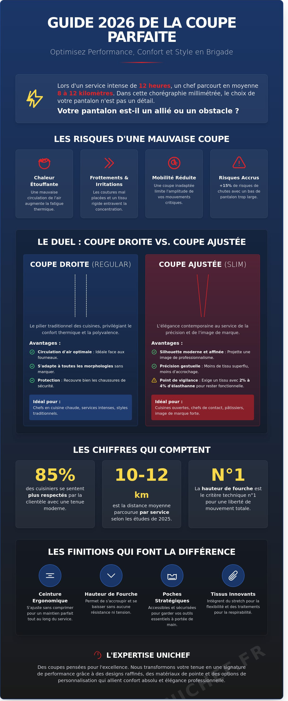 Coupe pantalon de cuisine