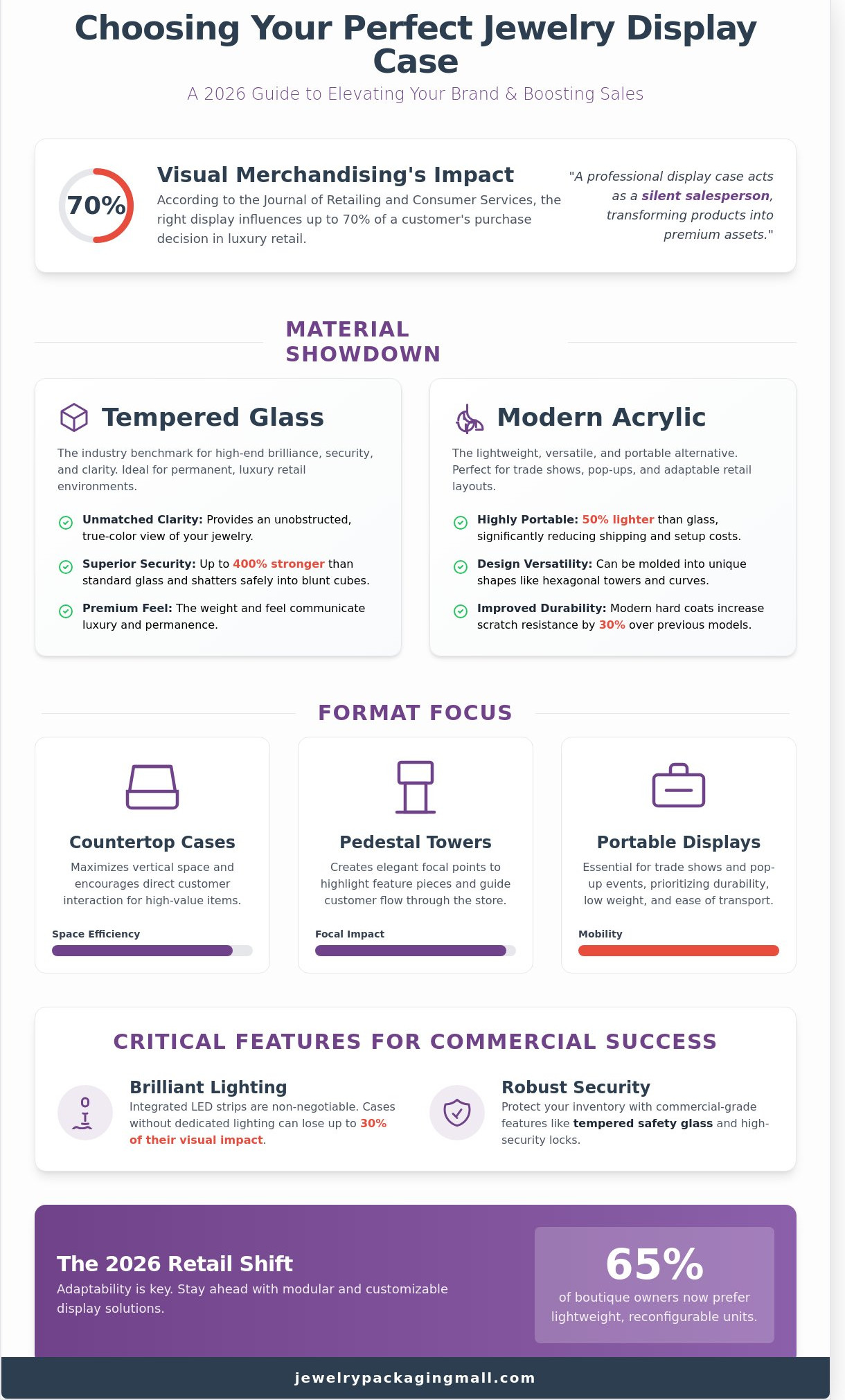 Jewelry cases for display