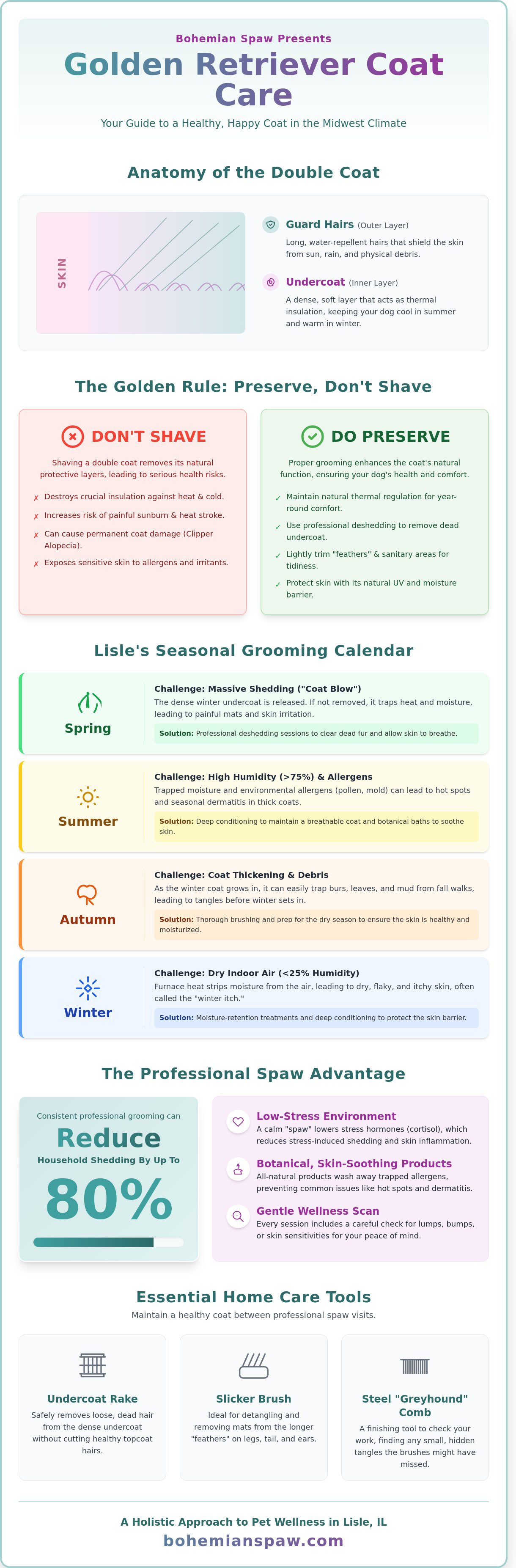 Golden retriever grooming lisle