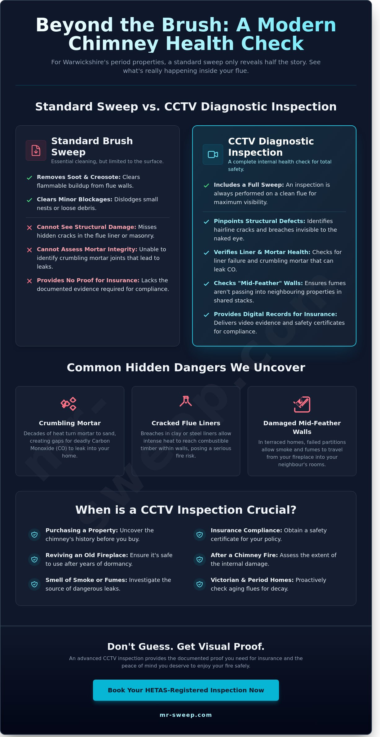 Cctv chimney inspection leamington spa