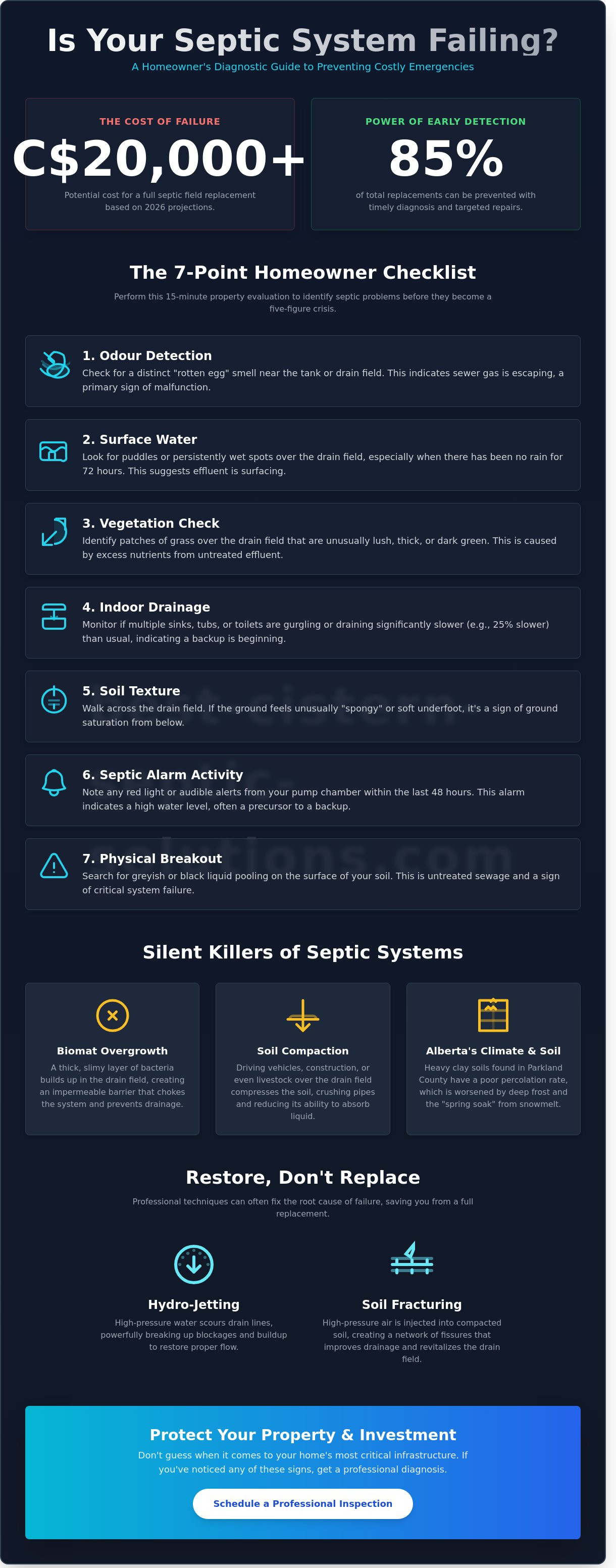 Septic field problems