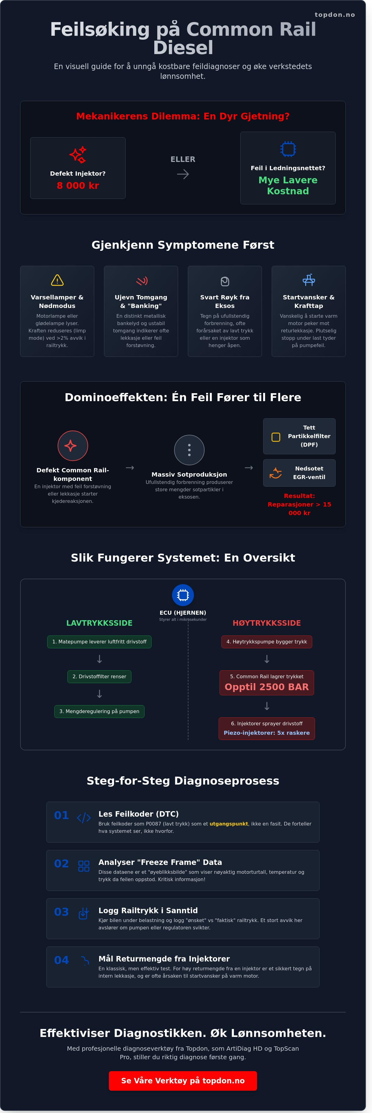 Feilsøking common rail diesel
