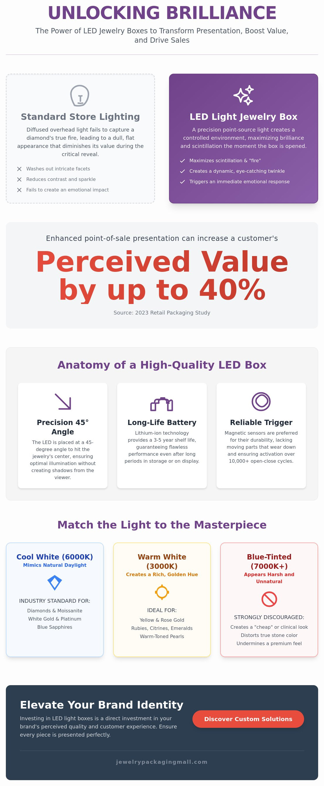 LED light jewelry box